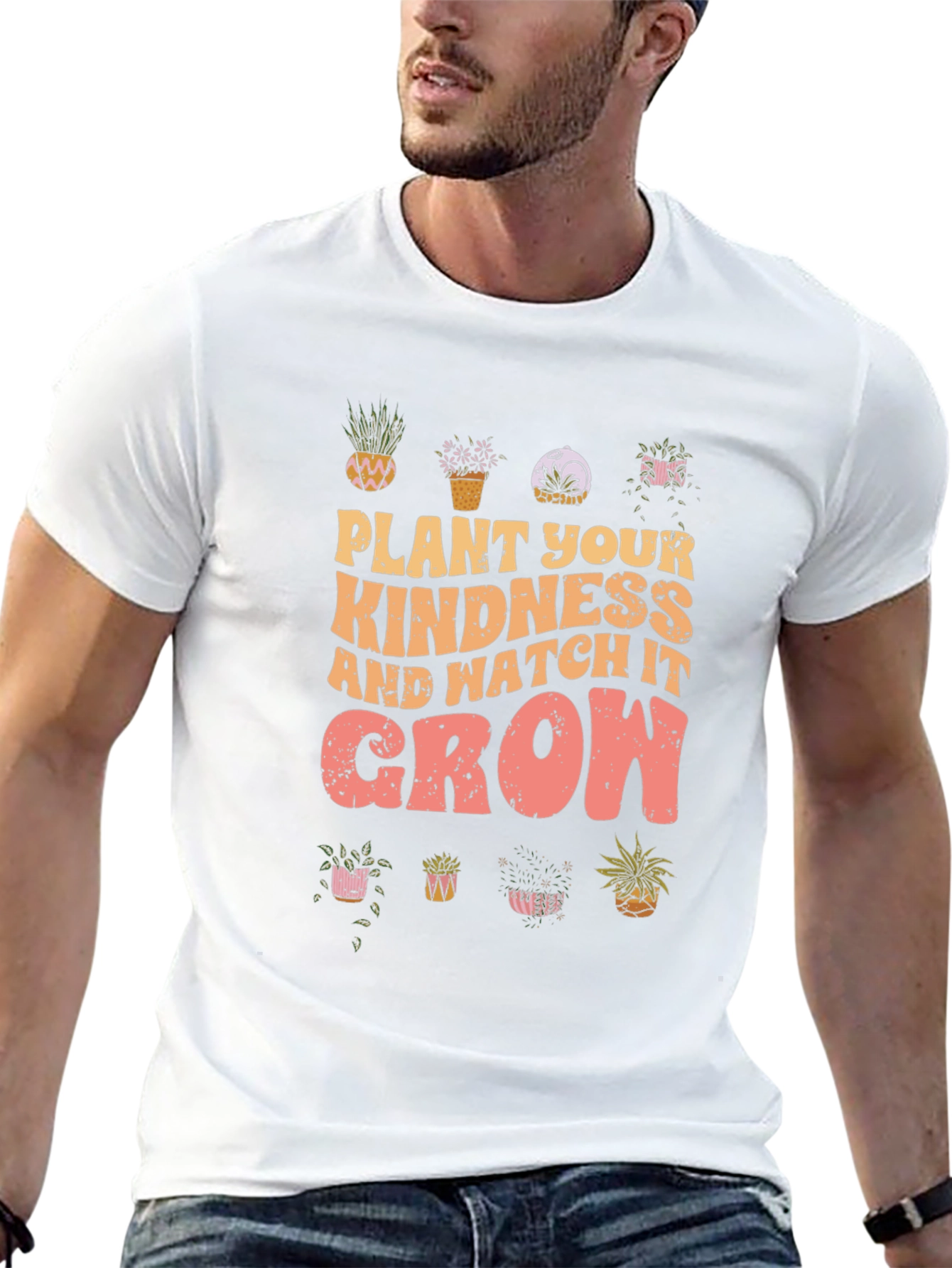 Plant Kindness Graphic T-Shirt - Unisex Black Tee