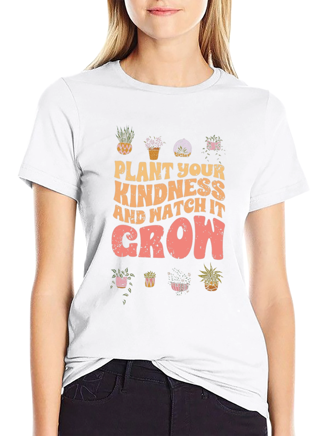 Plant Kindness Graphic T-Shirt - Unisex Black Tee