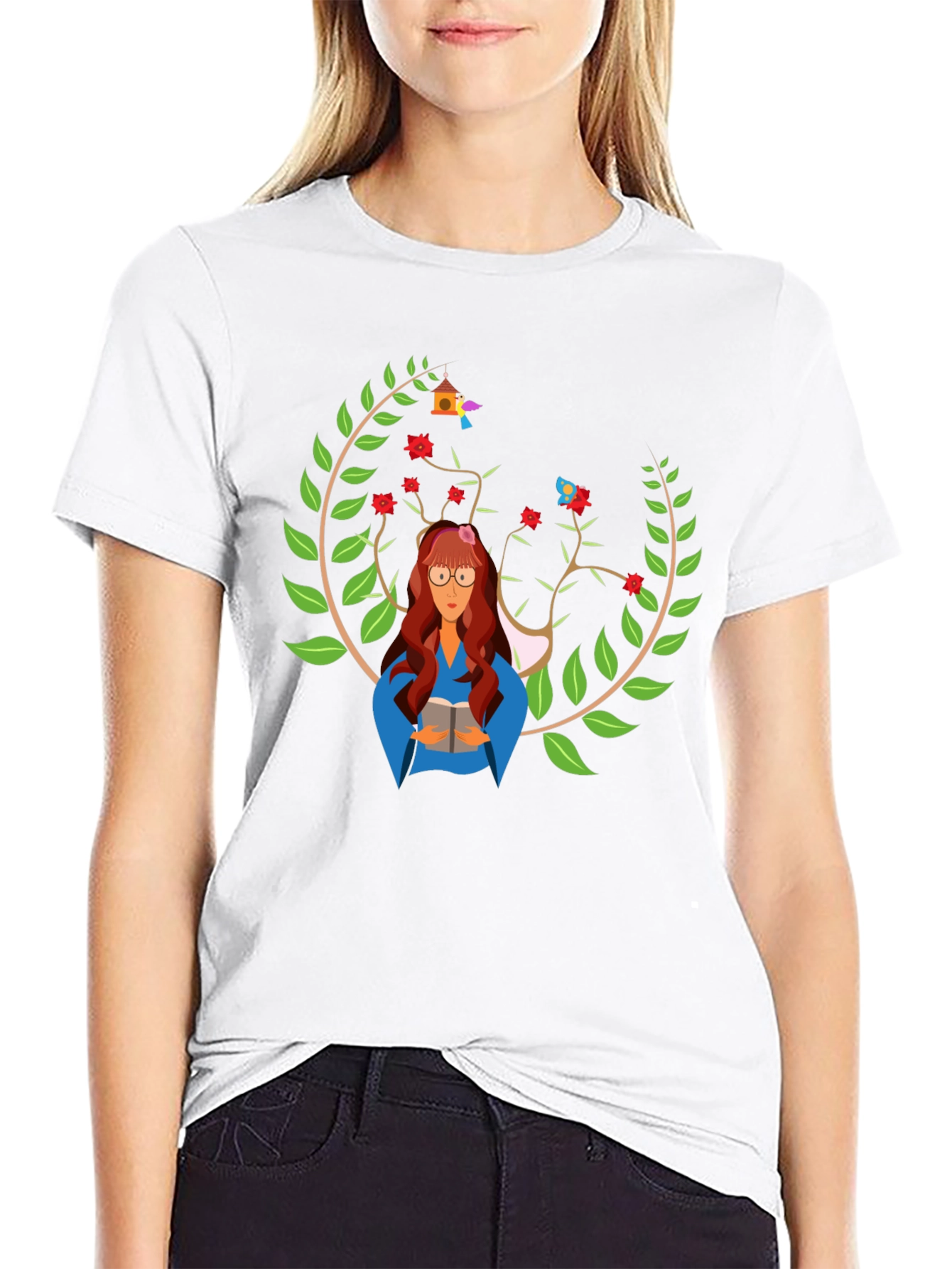 Bookworm Graphic Tee - Literary Style
