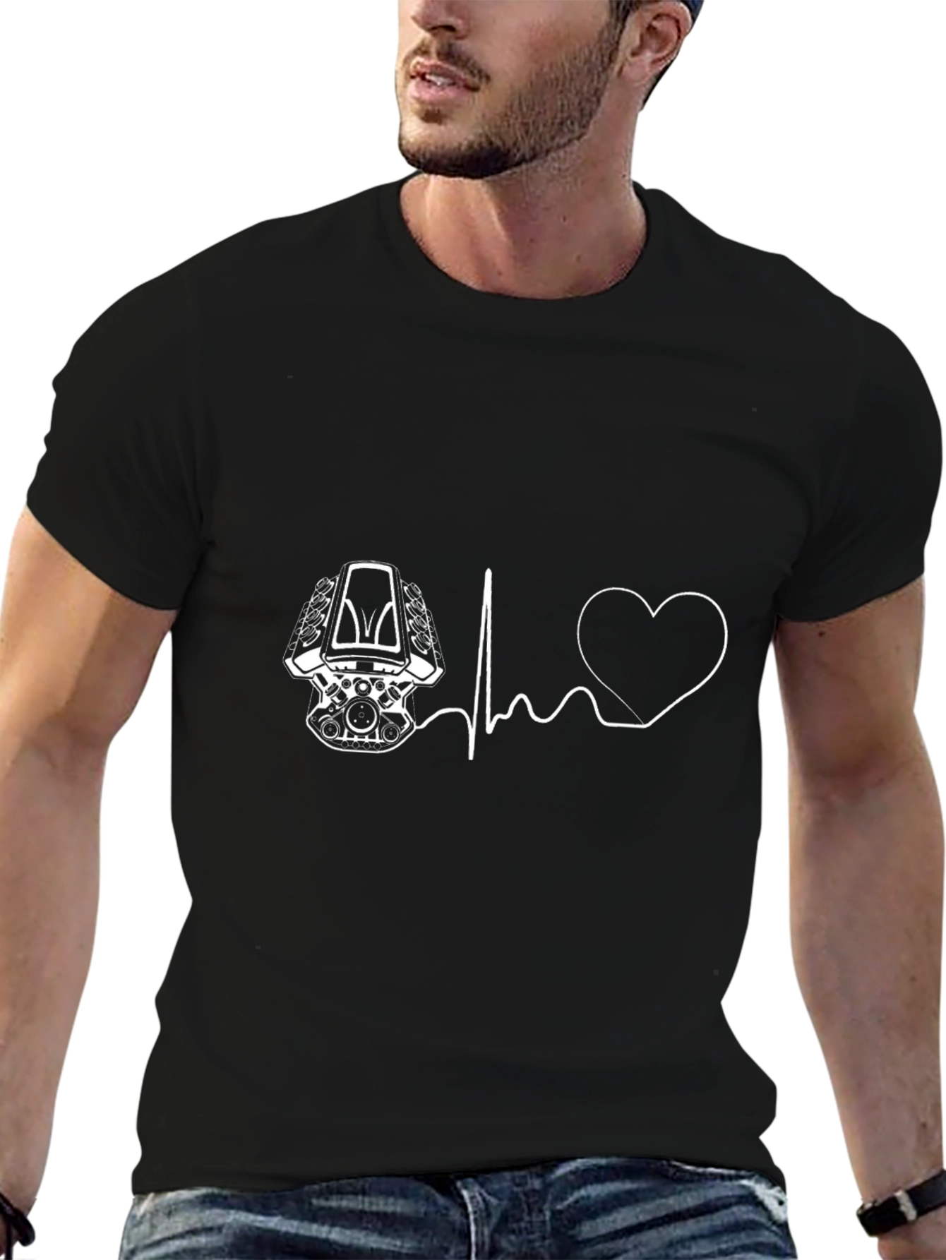 Engine Heartbeat T-Shirt - Automotive Enthusiast Tee