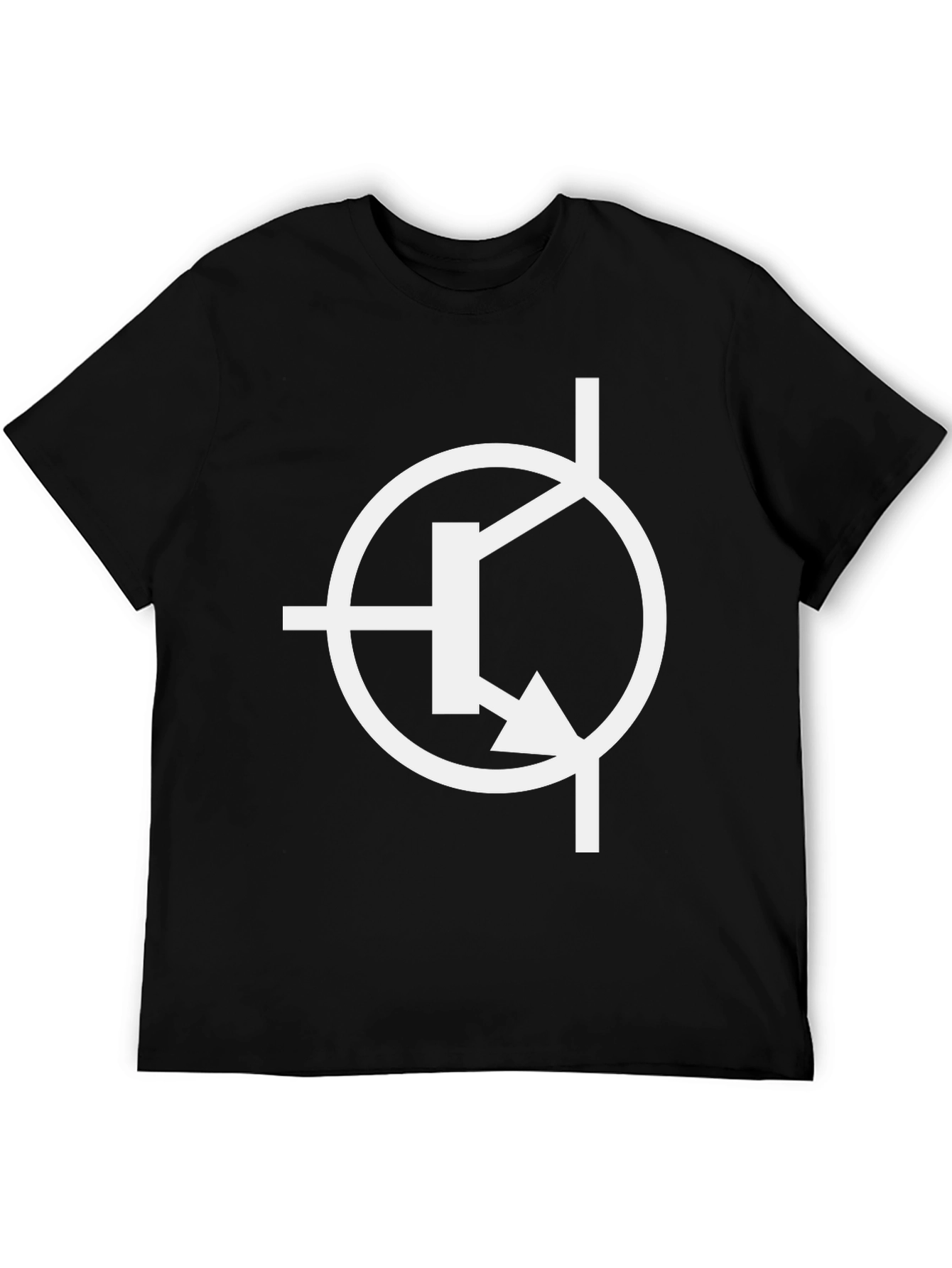 Electronics Geek Transistor T-Shirt - Black Cotton Casual Wear
