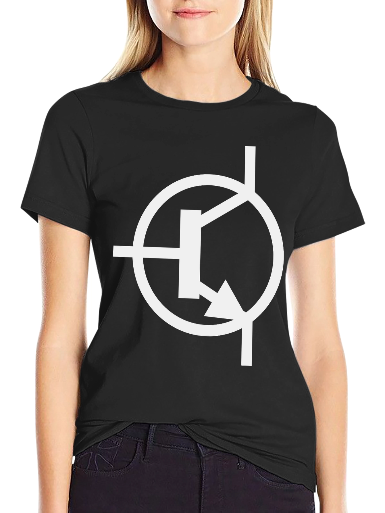 Electronics Geek Transistor T-Shirt - Black Cotton Casual Wear