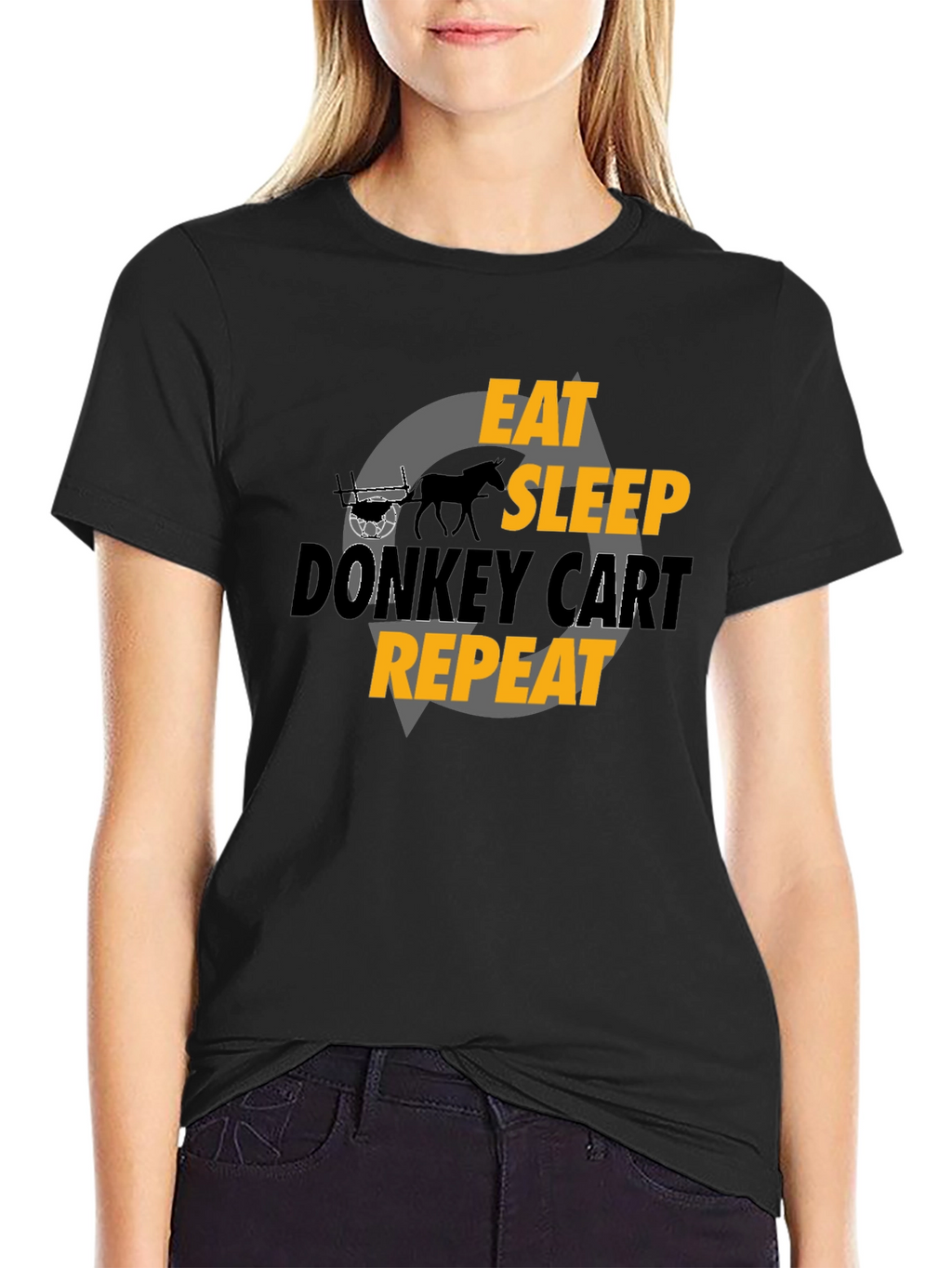 Eat Sleep Donkey Cart Repeat - Graphic T-Shirt