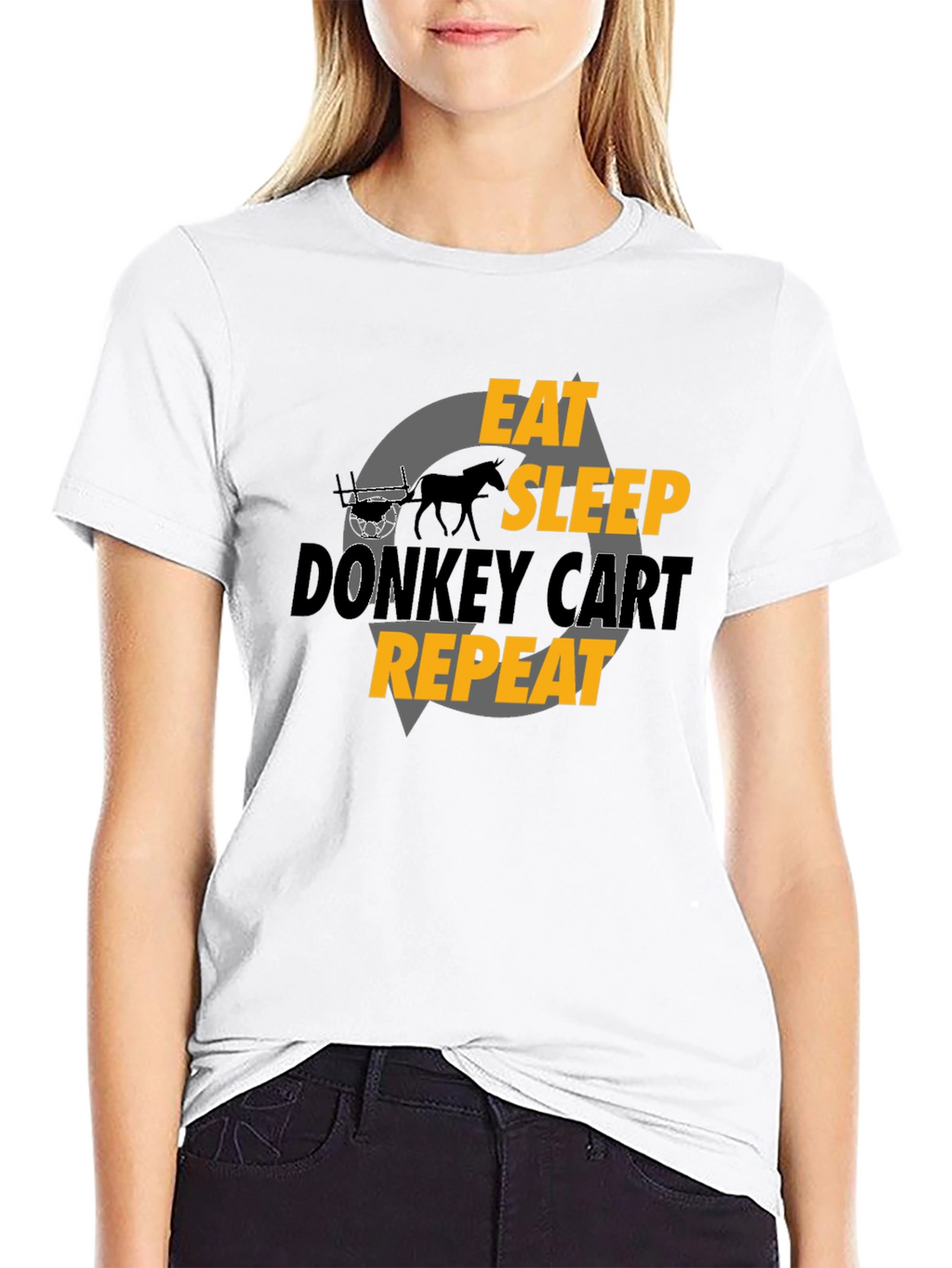 Eat Sleep Donkey Cart Repeat - Graphic T-Shirt