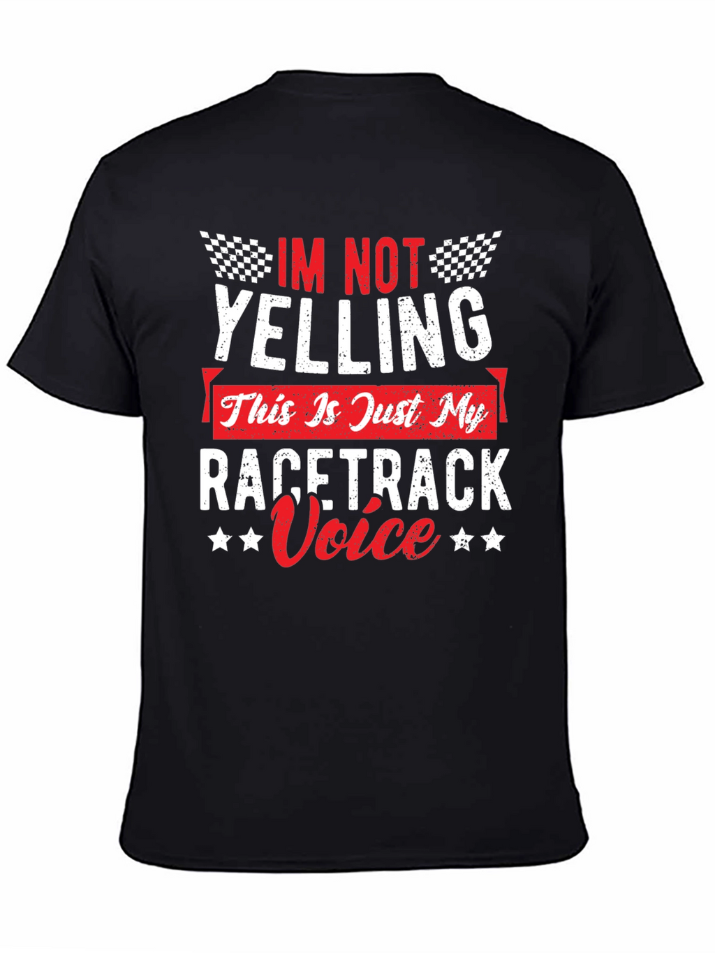 Racetrack Voice Tee: Funny Racing Fan Shirt
