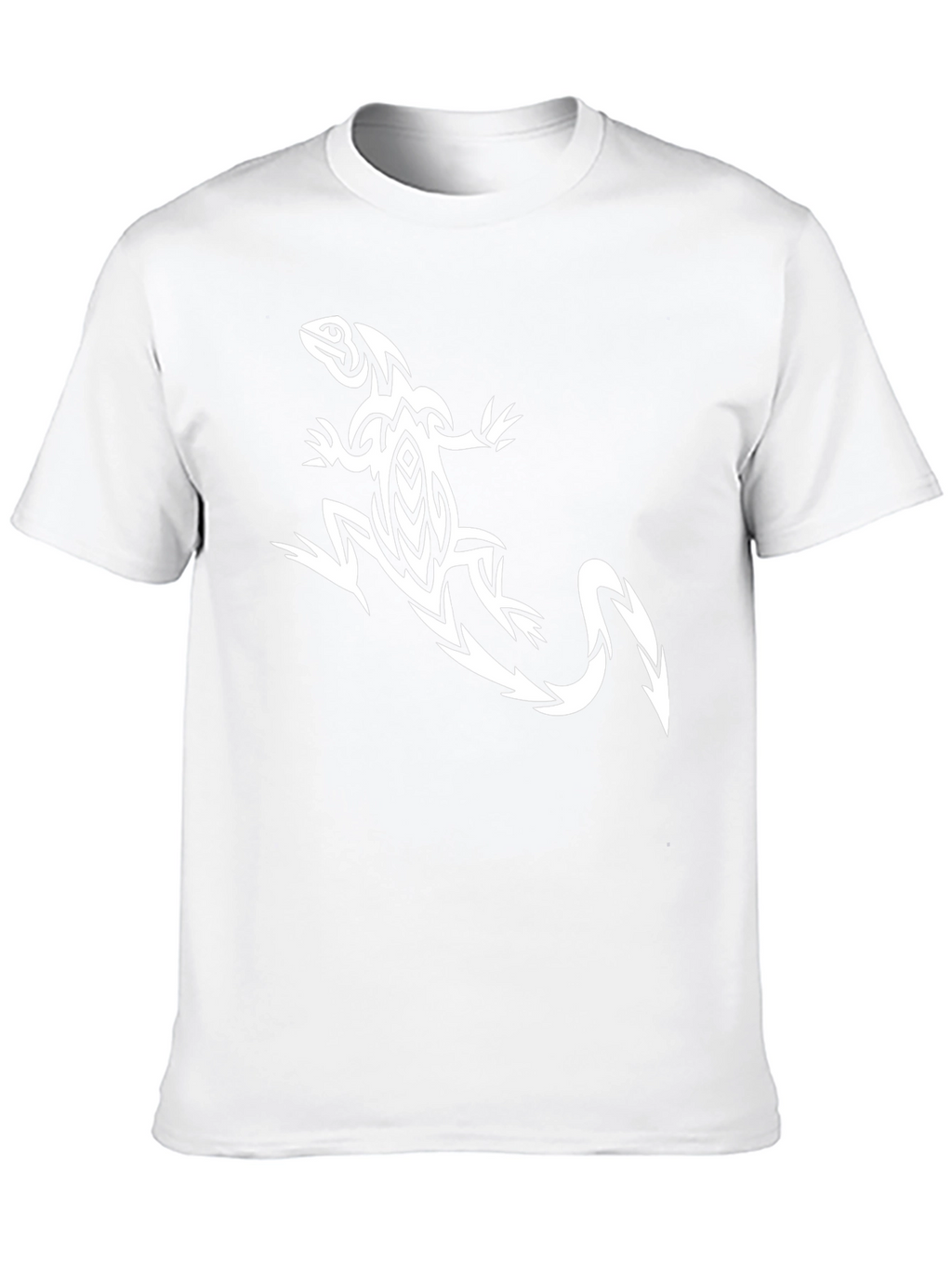 Tribal Lizard Graphic Tee - Black