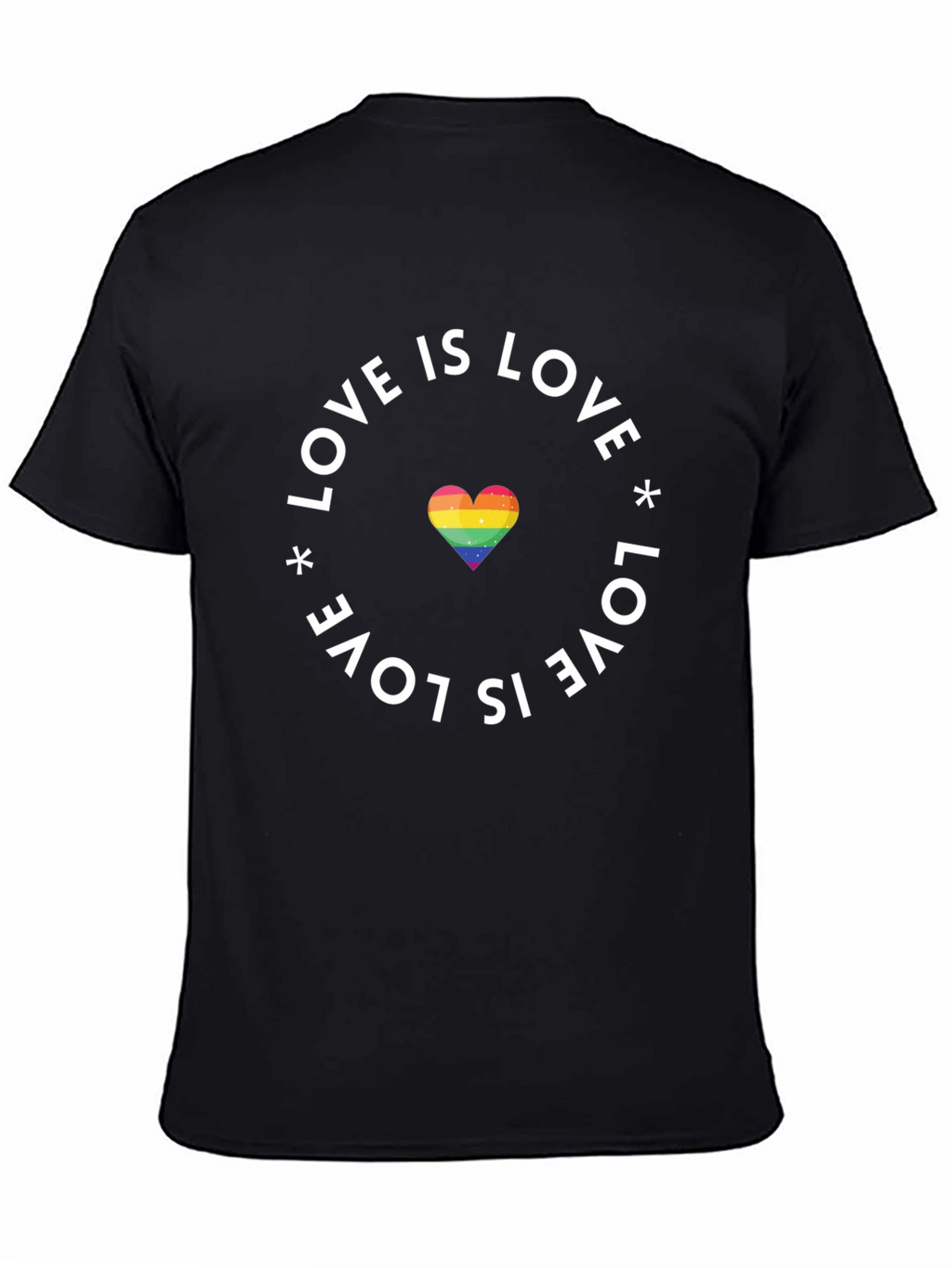 Love Is Love Pride T-Shirt - Rainbow Heart