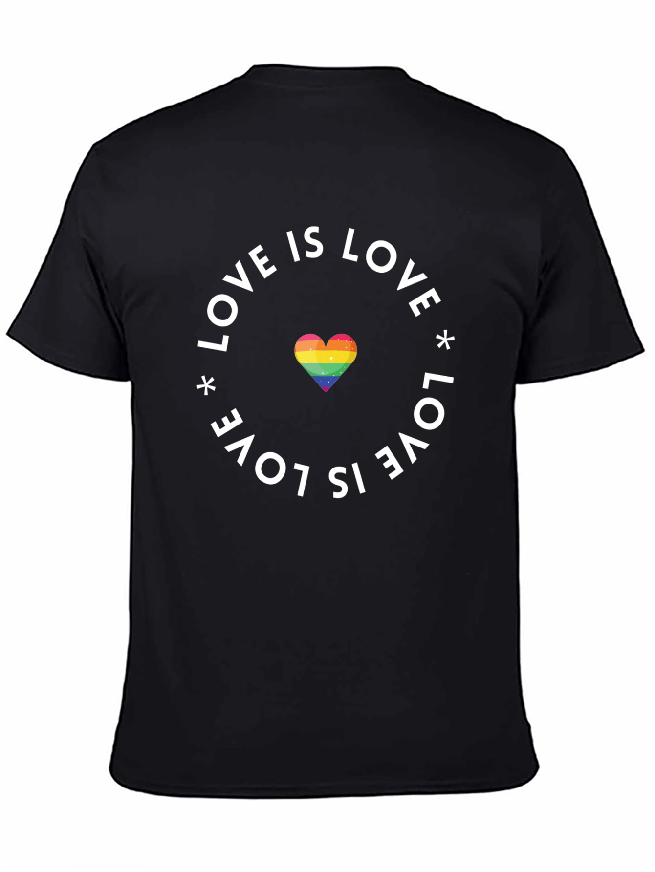 Love Is Love Pride T-Shirt - Rainbow Heart