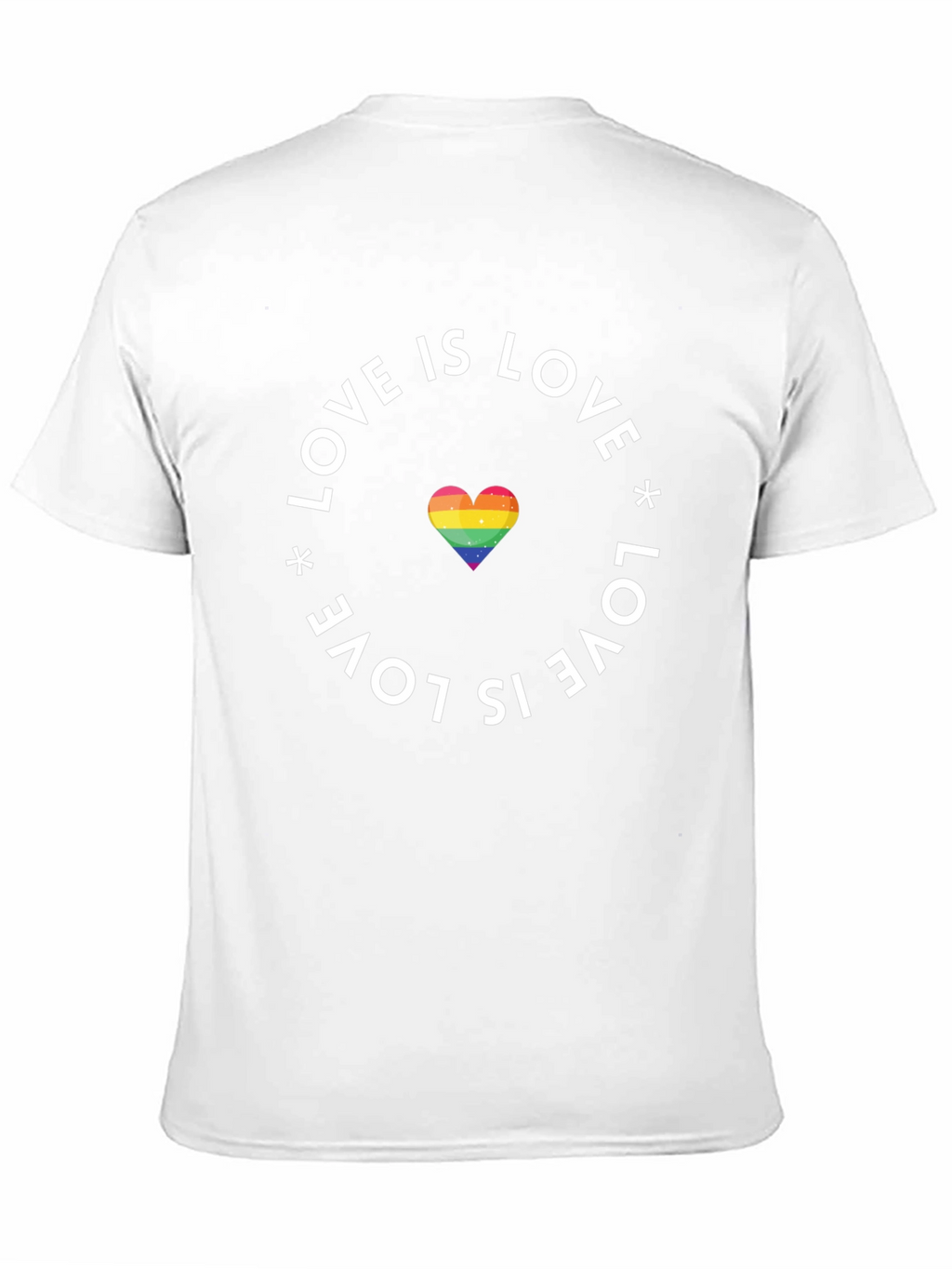 Love Is Love Pride T-Shirt - Rainbow Heart