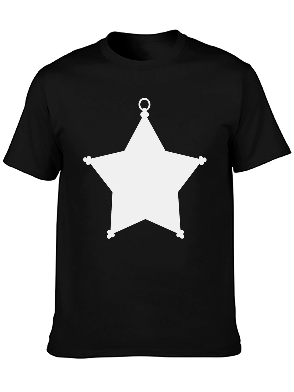 Sheriff Star Graphic Tee - Classic Black Cotton T-Shirt