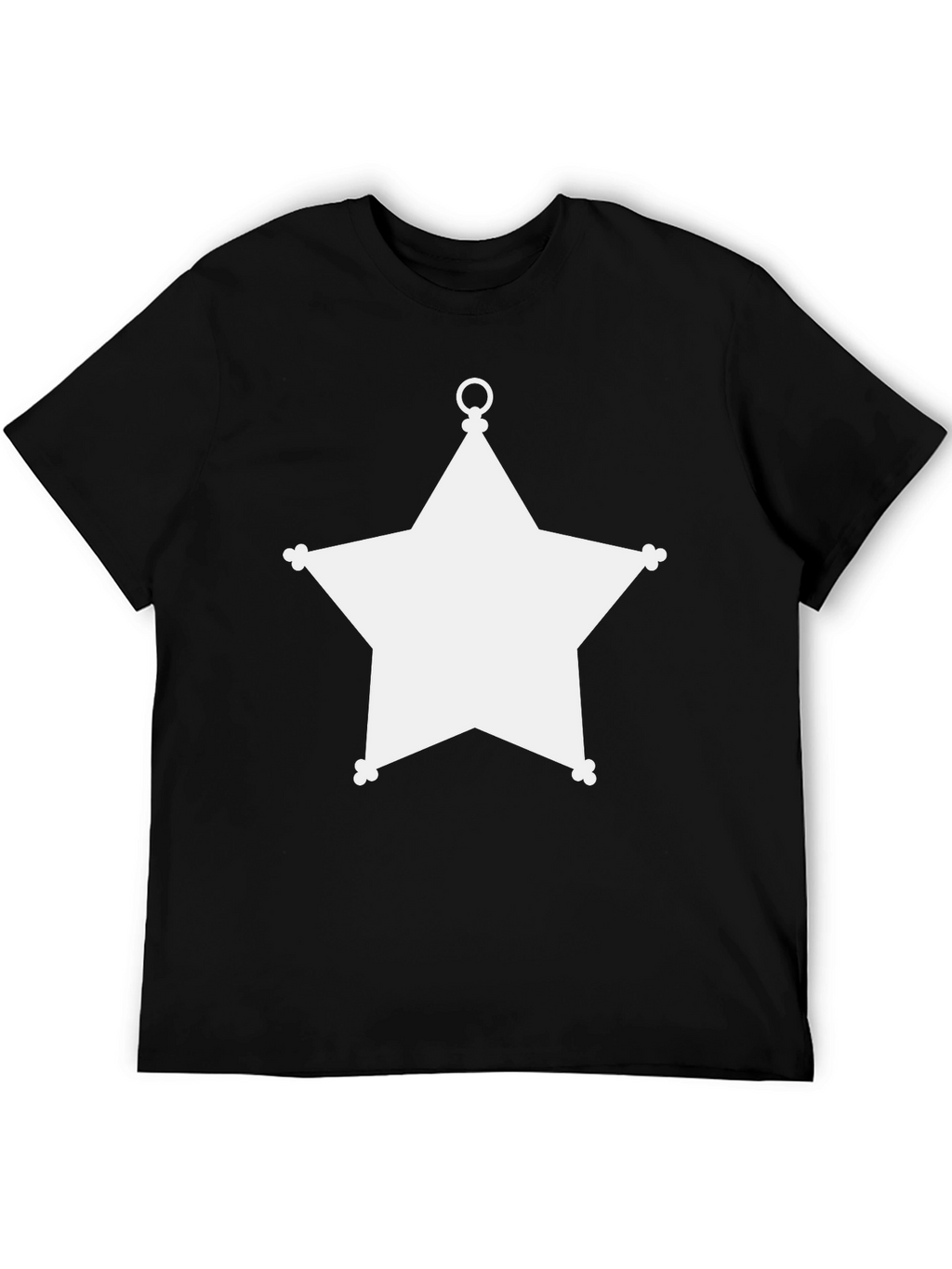Sheriff Star Graphic Tee - Classic Black Cotton T-Shirt