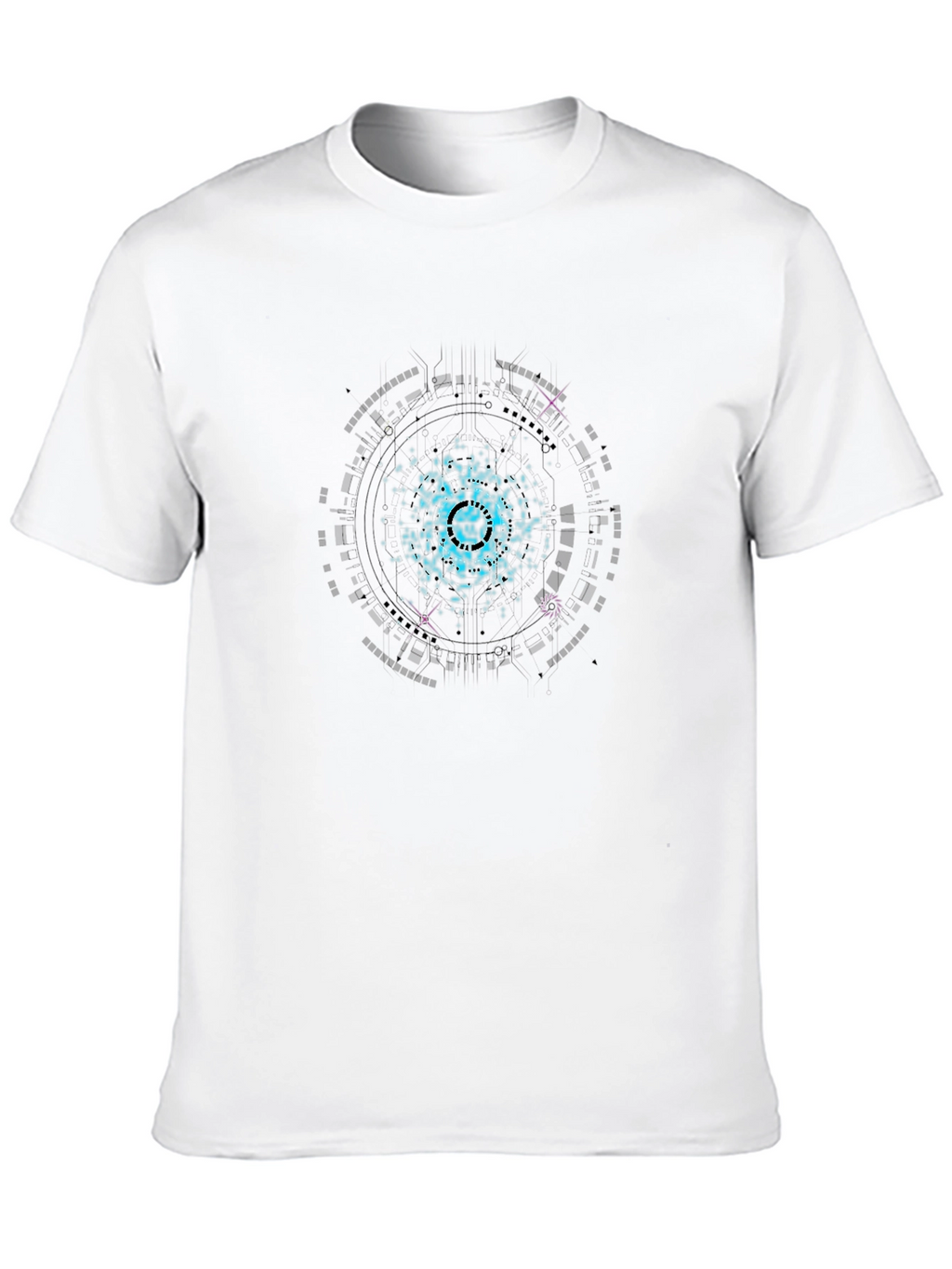 Cosmic Circuit Graphic Black T-Shirt