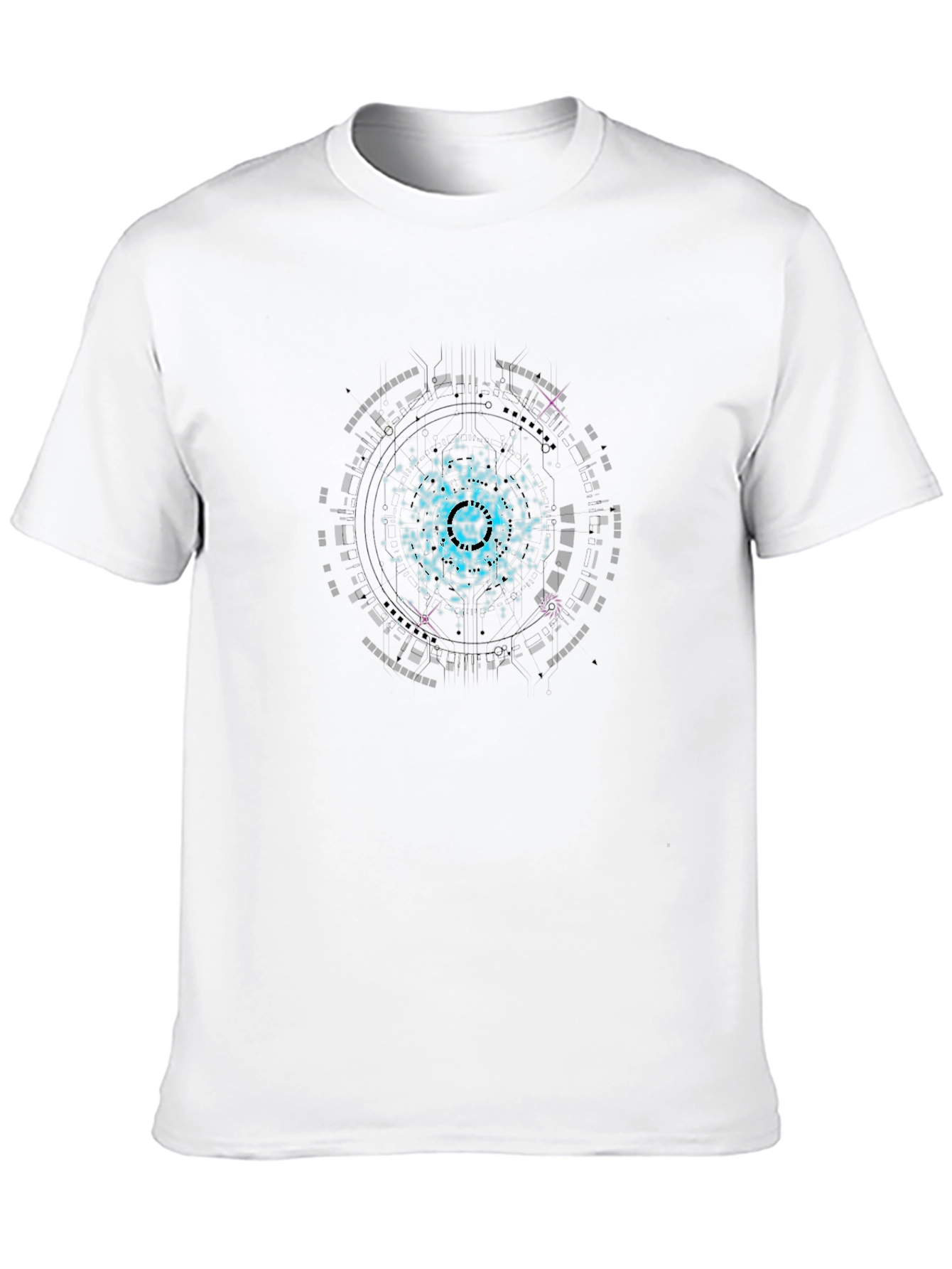 Cosmic Circuit Graphic Black T-Shirt