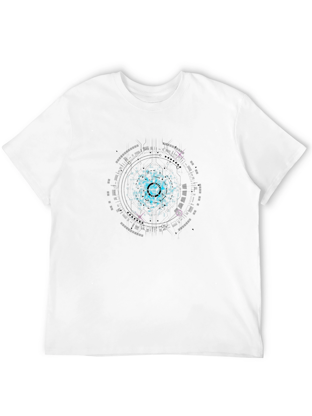 Cosmic Circuit Graphic Black T-Shirt