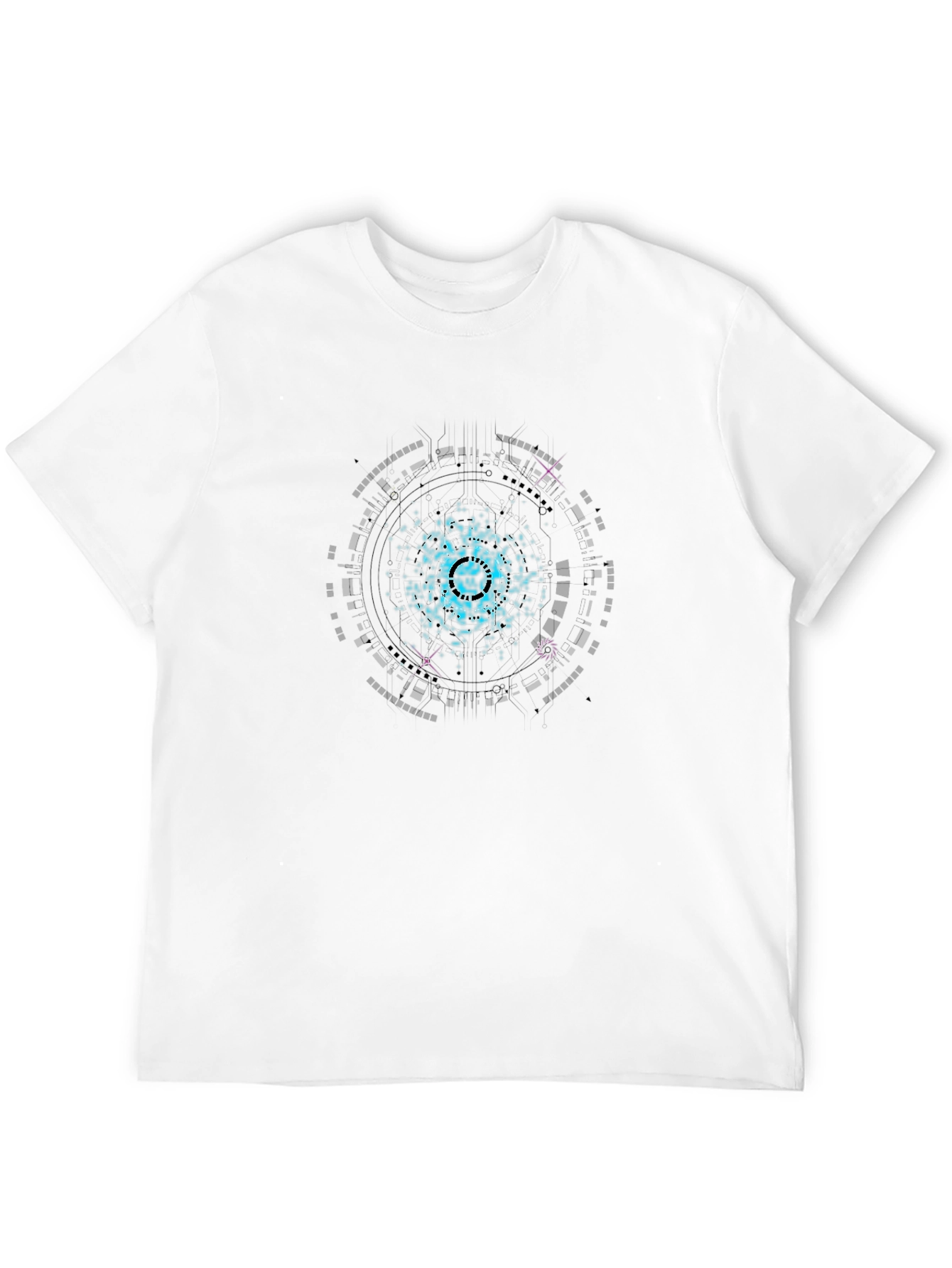 Cosmic Circuit Graphic Black T-Shirt