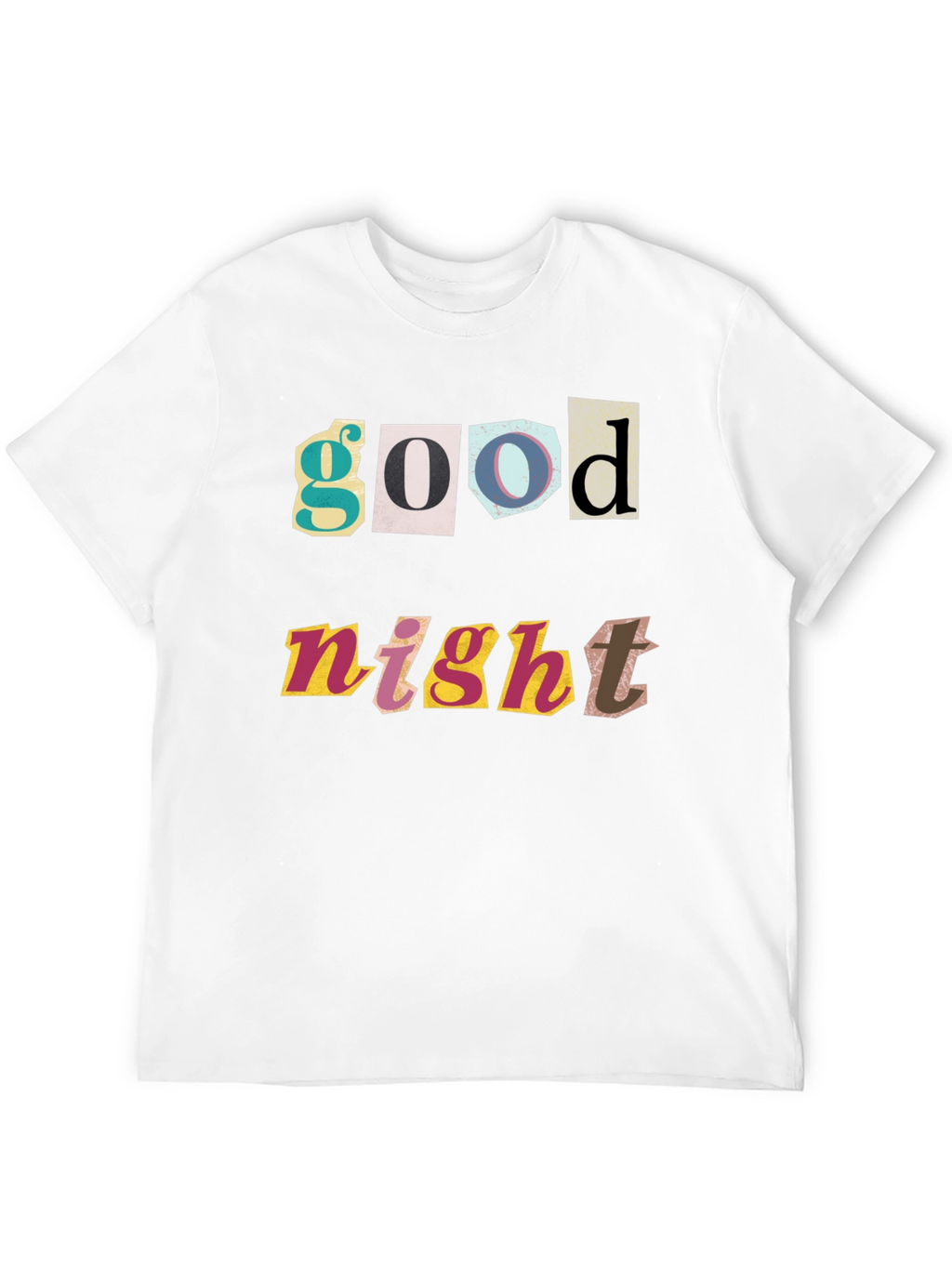 Good Night Graphic Print Black T-Shirt