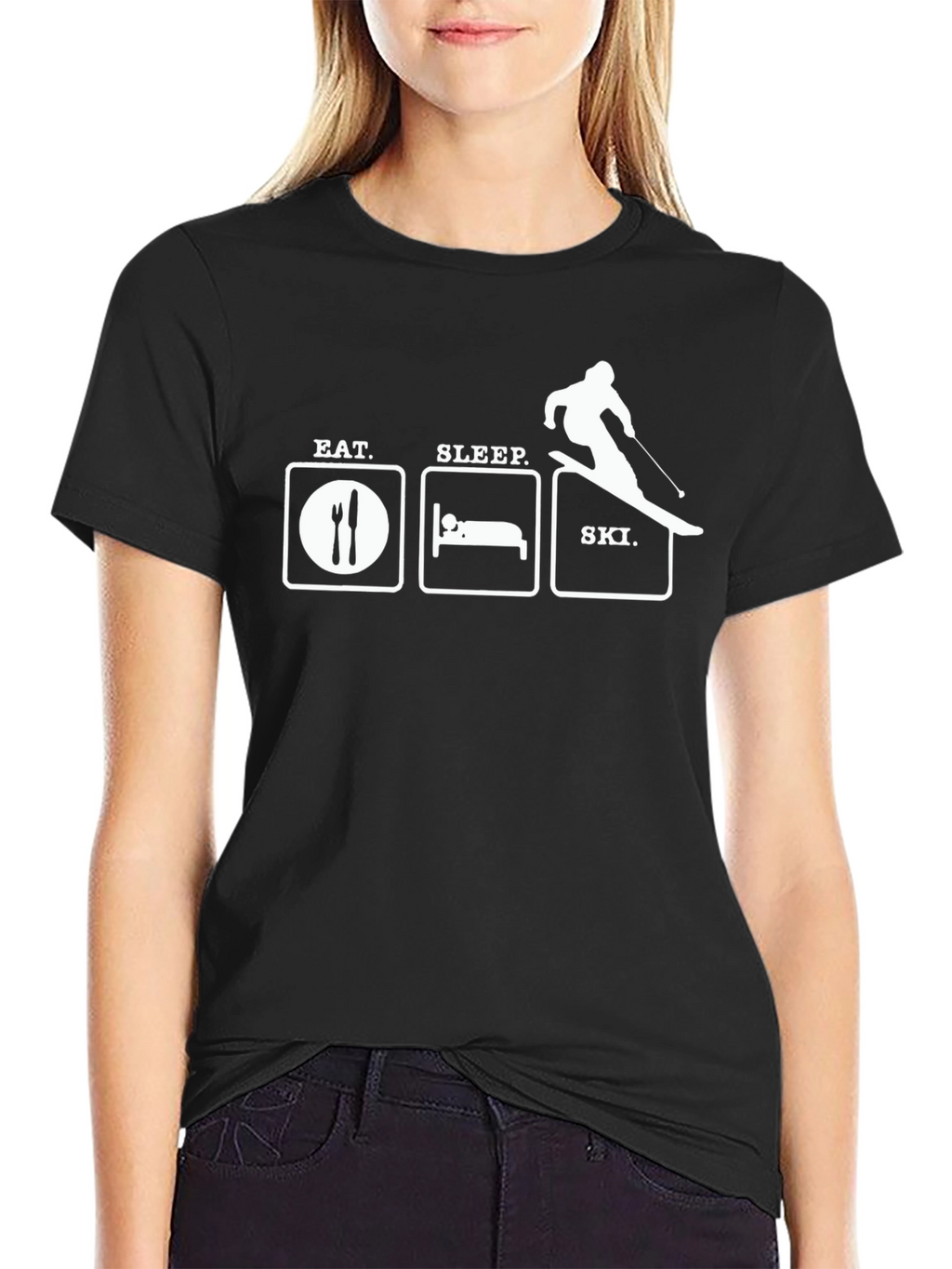 Eat Sleep Ski Graphic T-Shirt