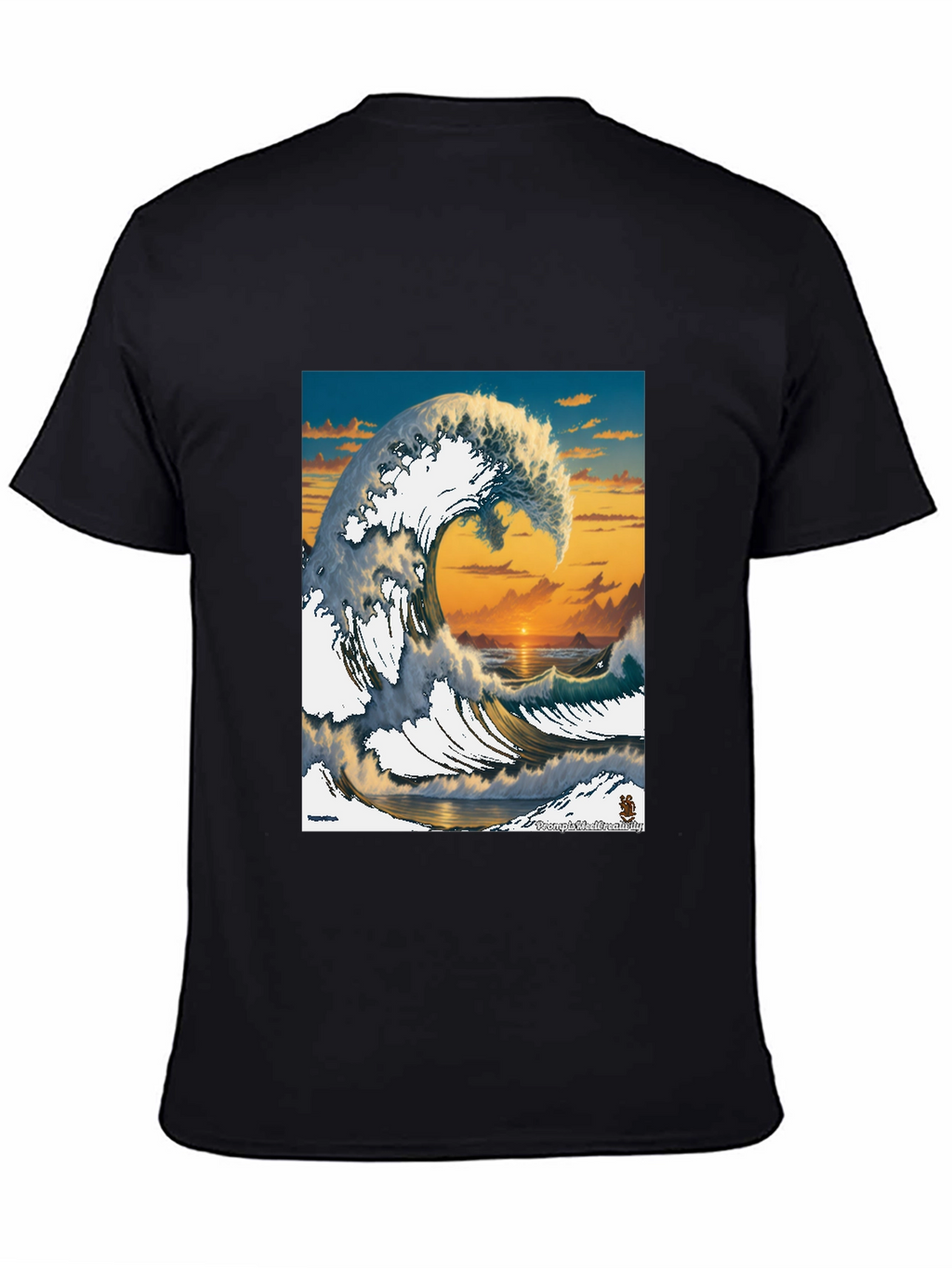 Great Wave Graphic Tee - Sunset Ocean Design