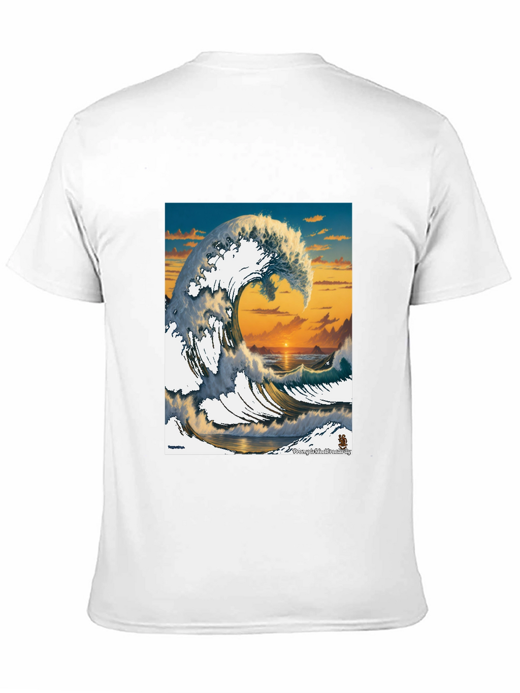 Great Wave Graphic Tee - Sunset Ocean Design