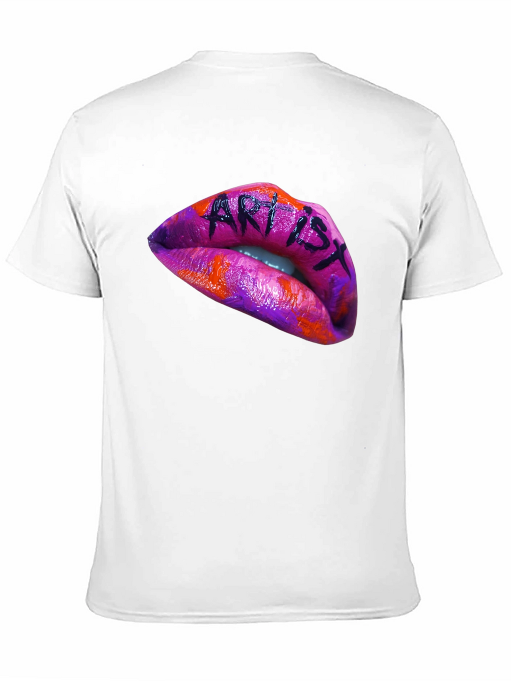 Artist Lips Graphic Black T-Shirt