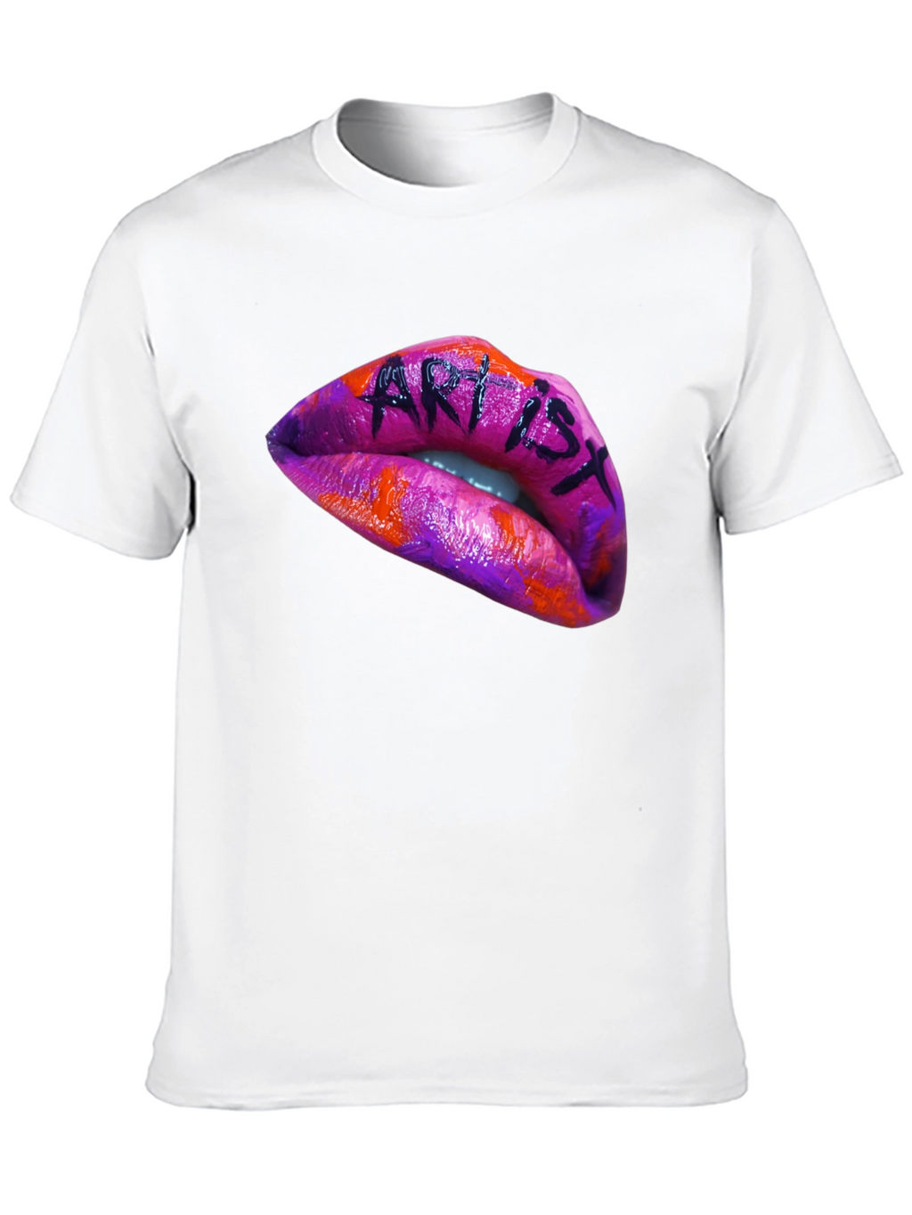 Artist Lips Graphic Black T-Shirt