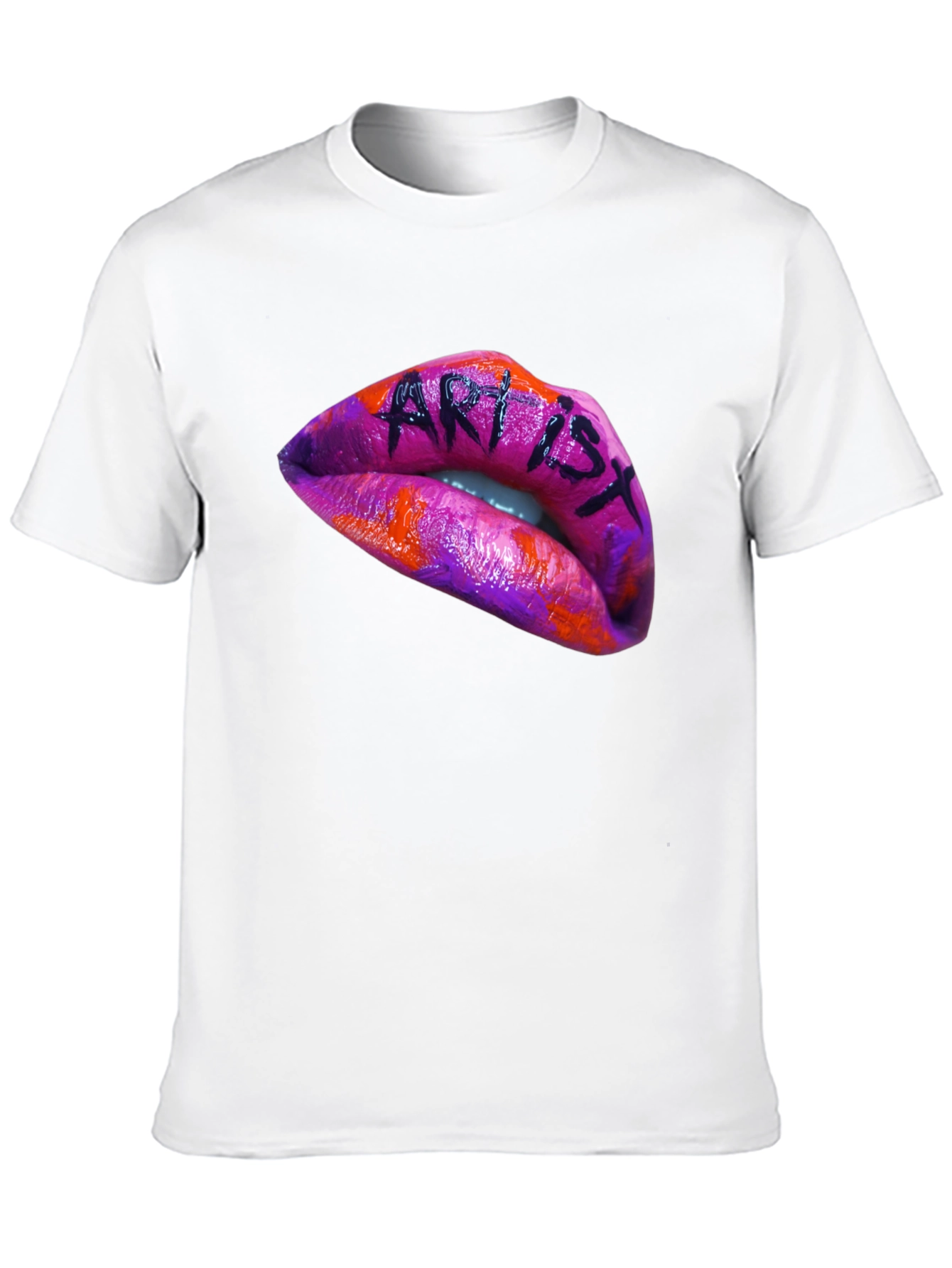 Artist Lips Graphic Black T-Shirt
