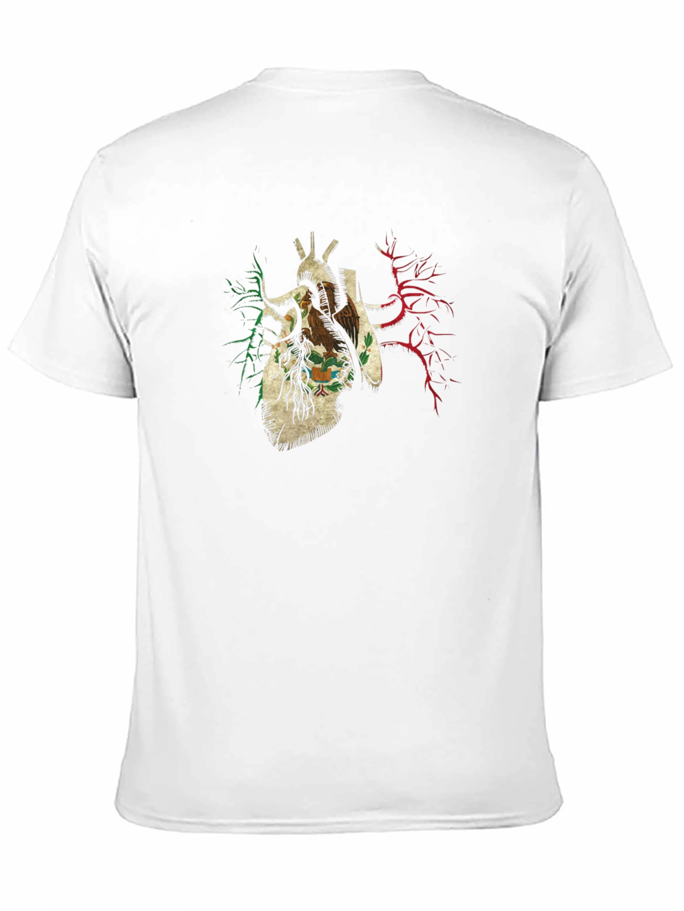 Anatomical Heart Mexico Flag T-Shirt