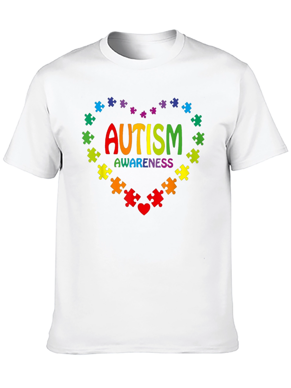 Autism Awareness Puzzle Heart Graphic Tee