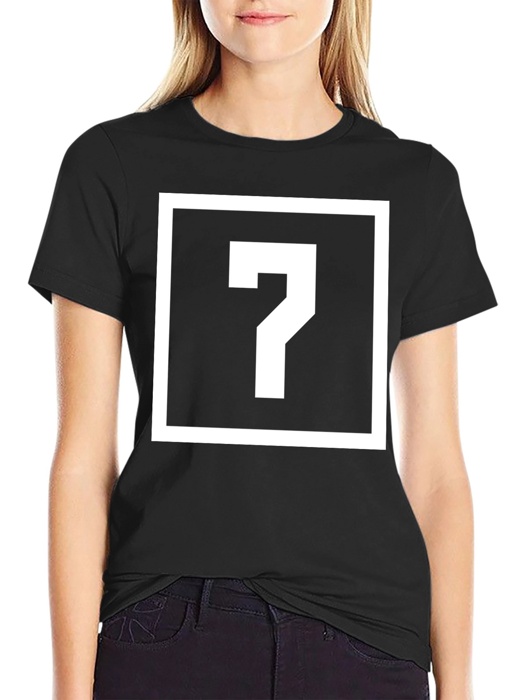 Mystery Question Mark Graphic Tee - Black