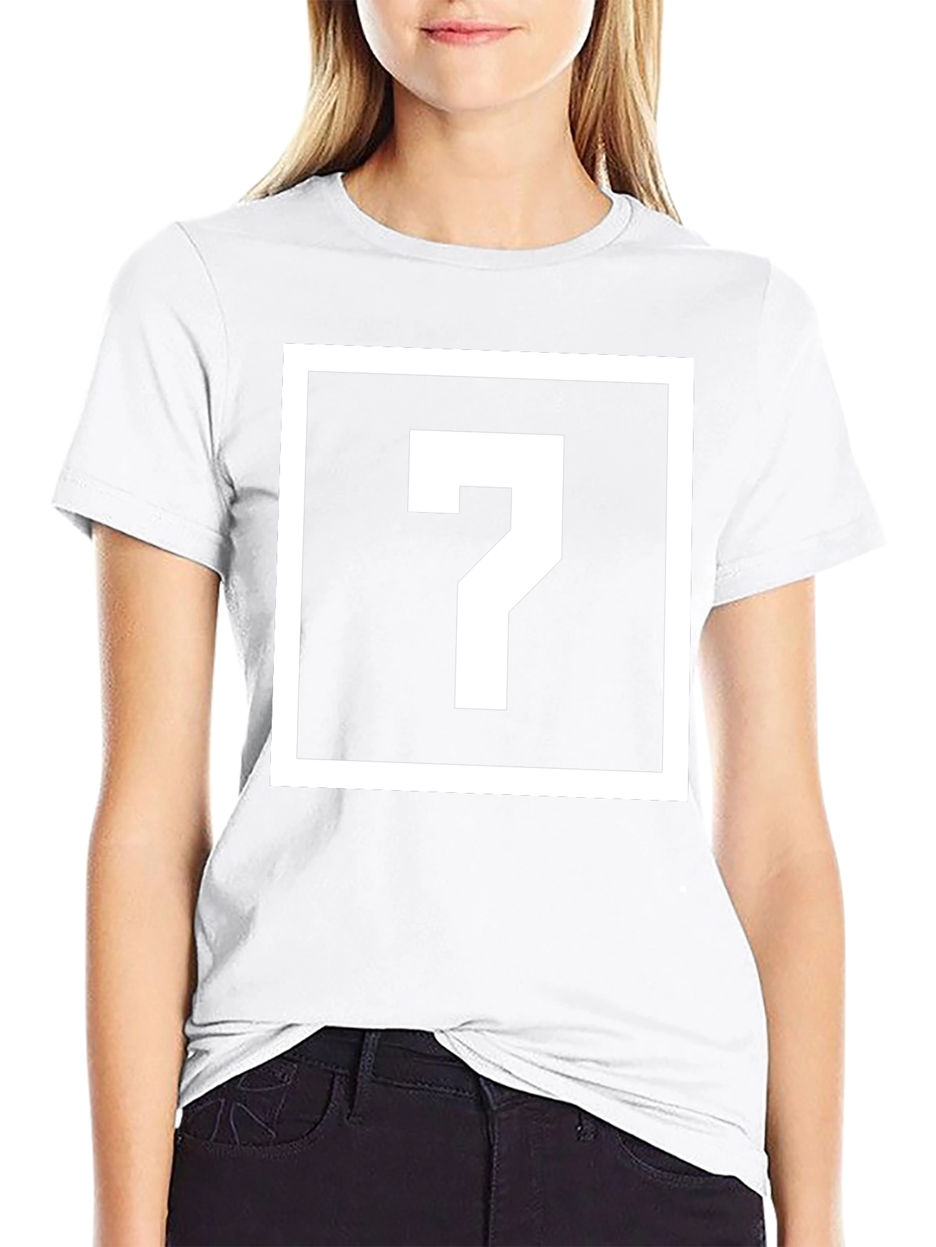 Mystery Question Mark Graphic Tee - Black