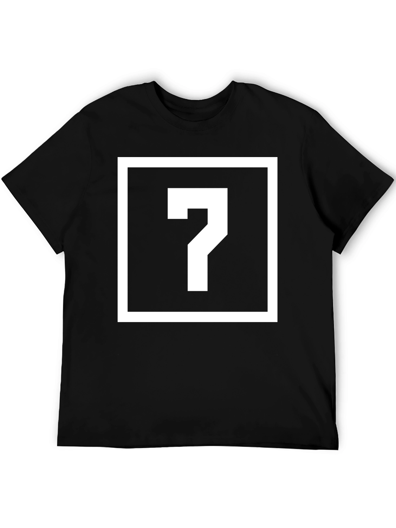 Mystery Question Mark Graphic Tee - Black