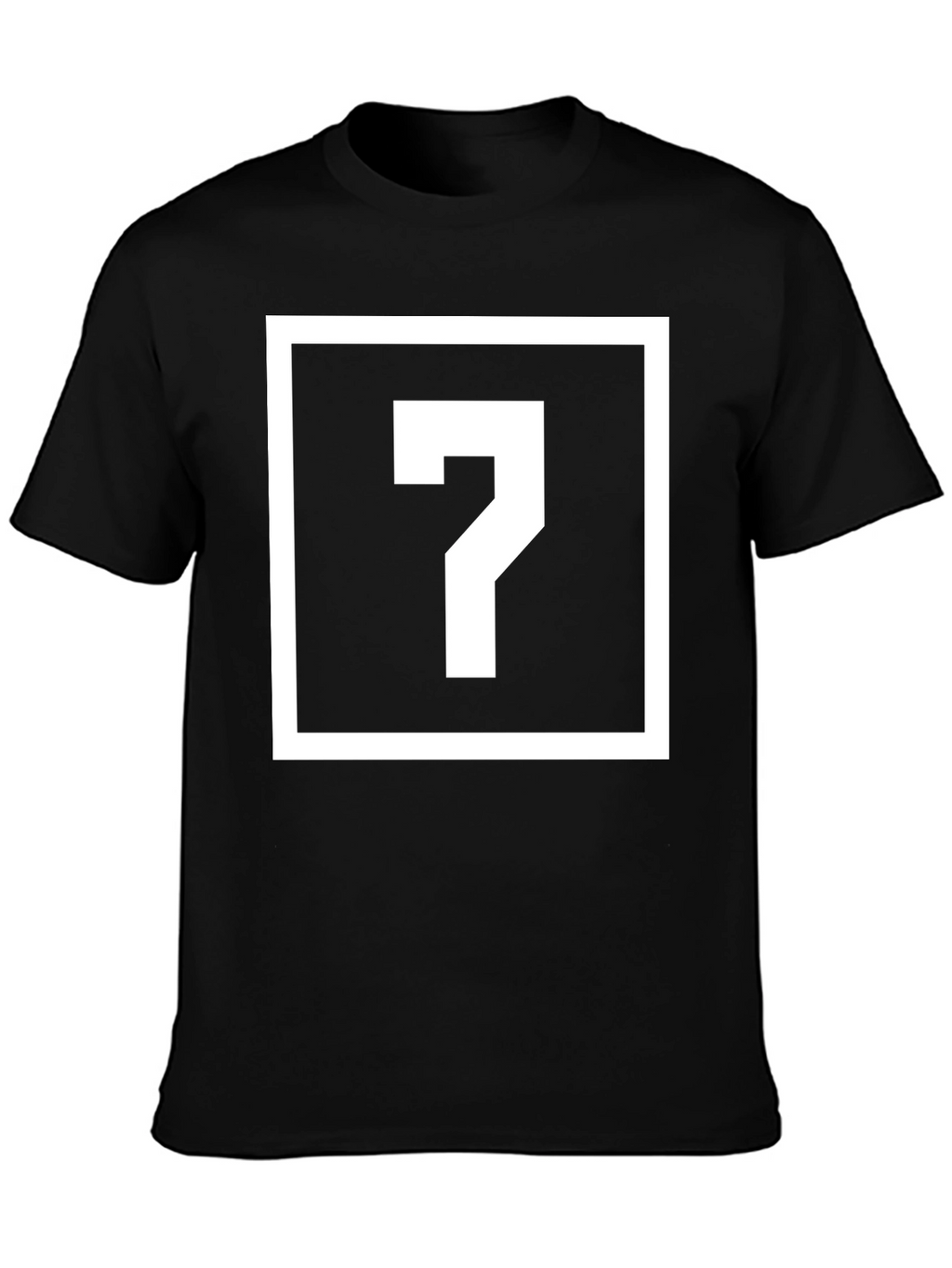 Mystery Question Mark Graphic Tee - Black