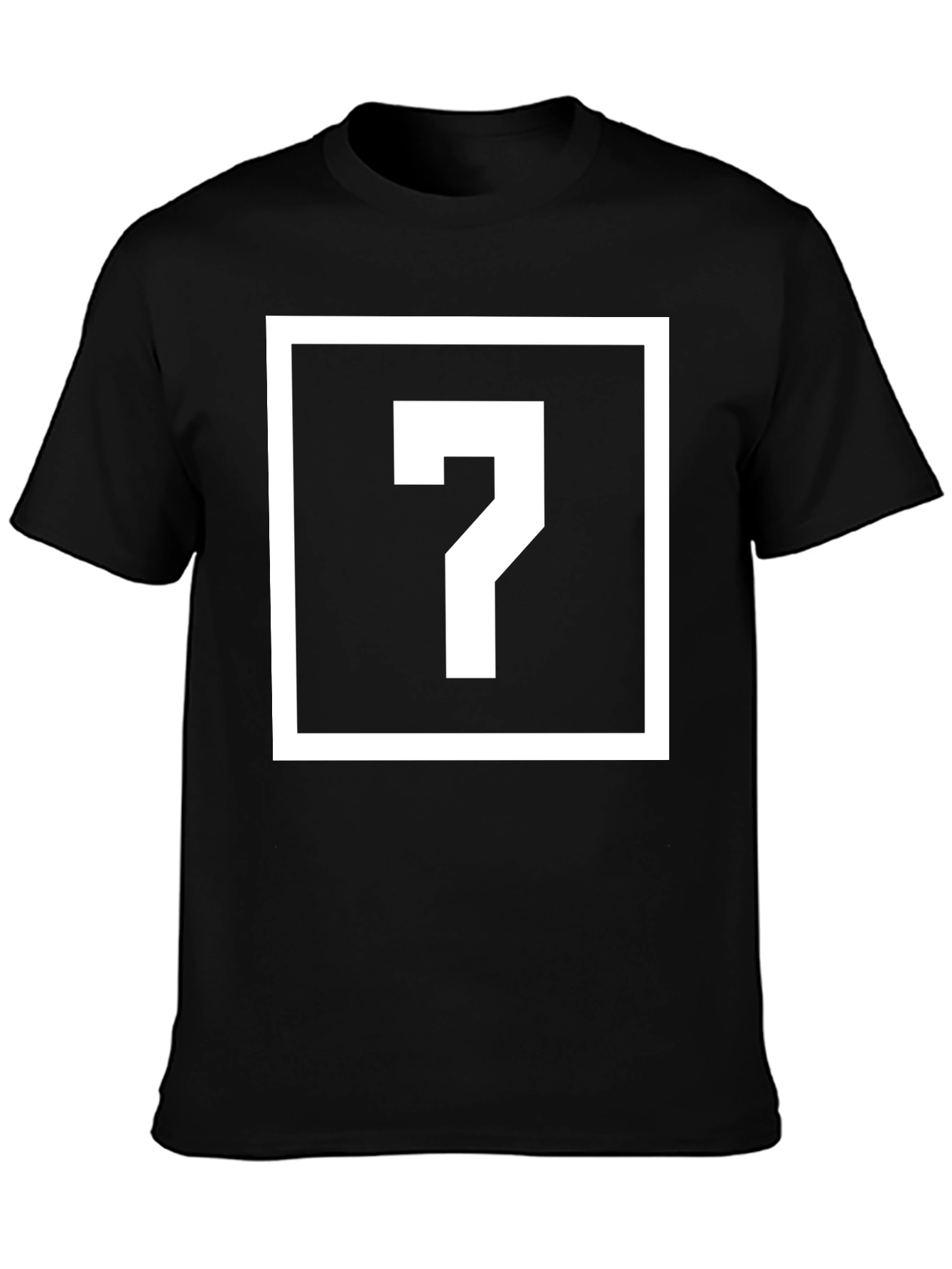 Mystery Question Mark Graphic Tee - Black
