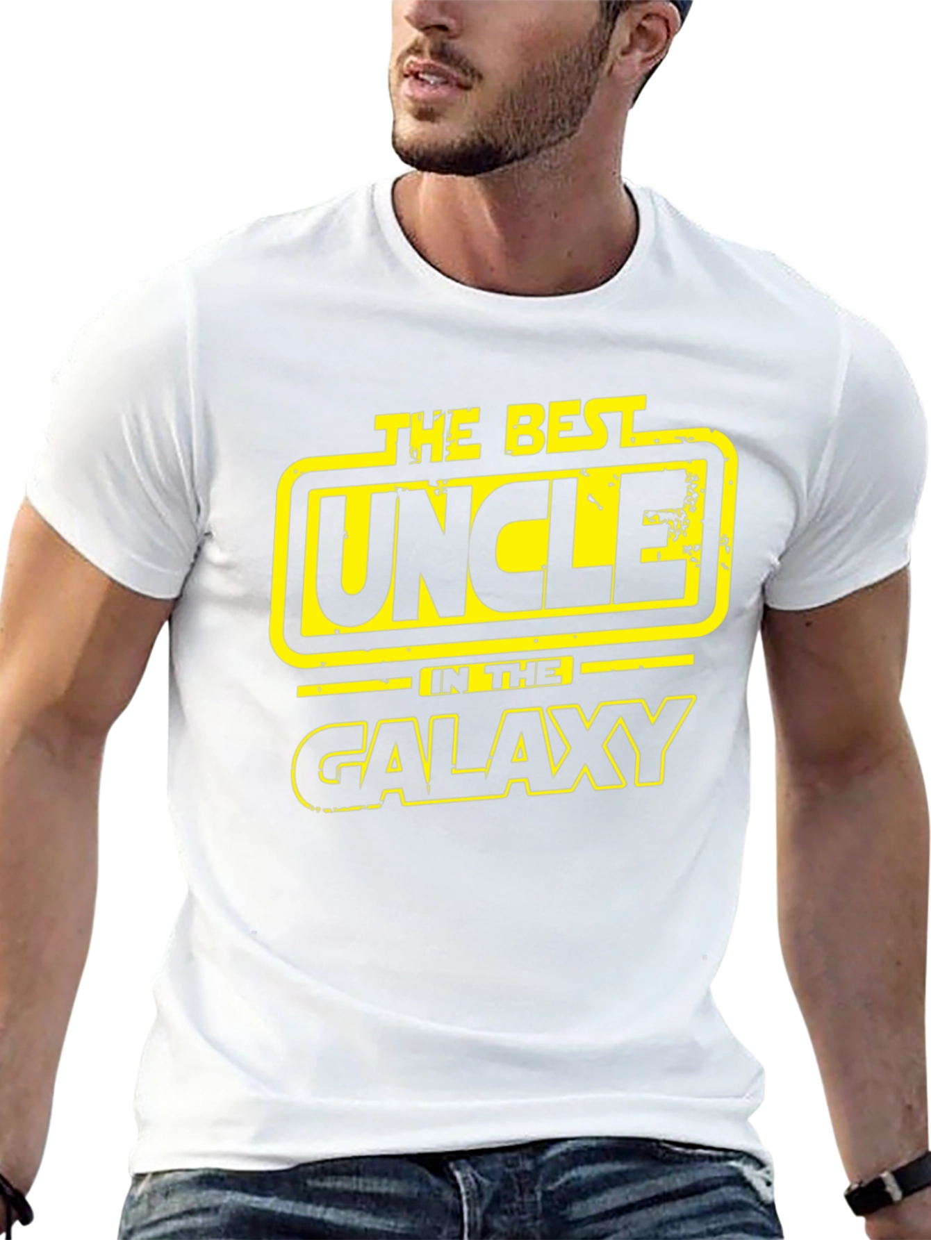 Best Uncle in the Galaxy Graphic T-Shirt - Black