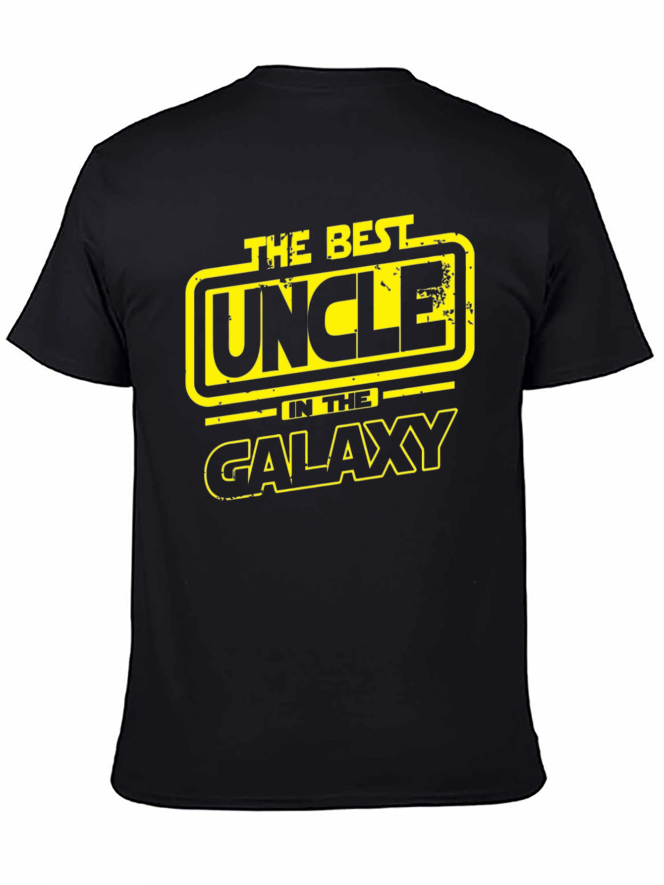 Best Uncle in the Galaxy Graphic T-Shirt - Black