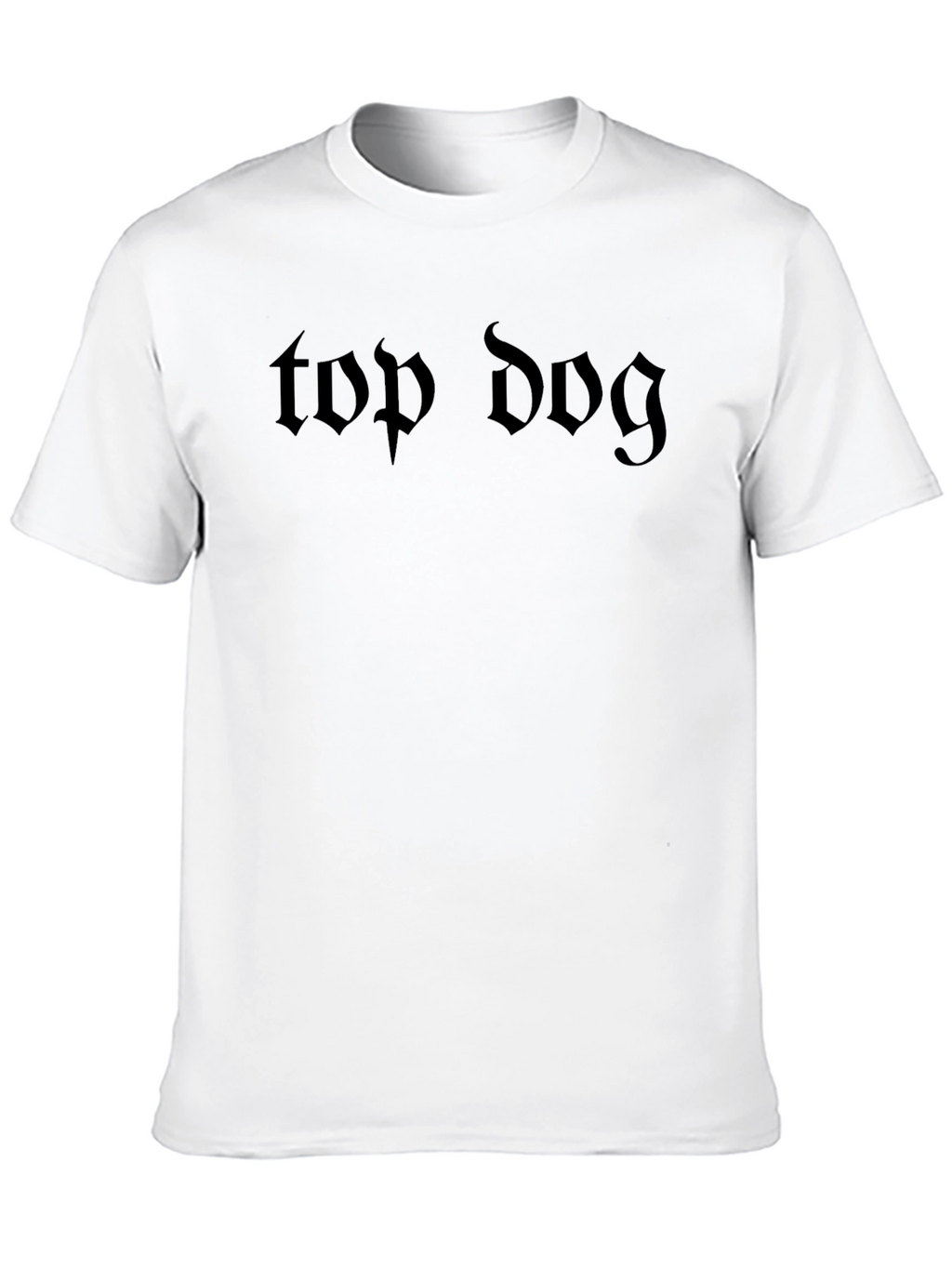 Top Dog Gothic Text T-Shirt - Black