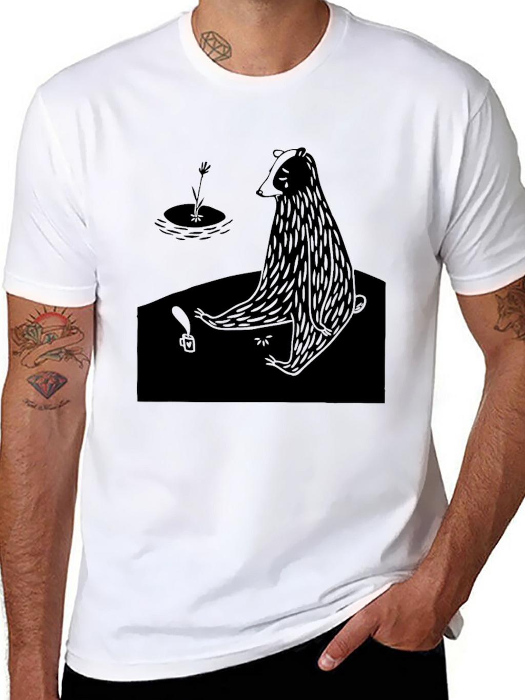 Black Bear Graphic Tee - Unisex Style
