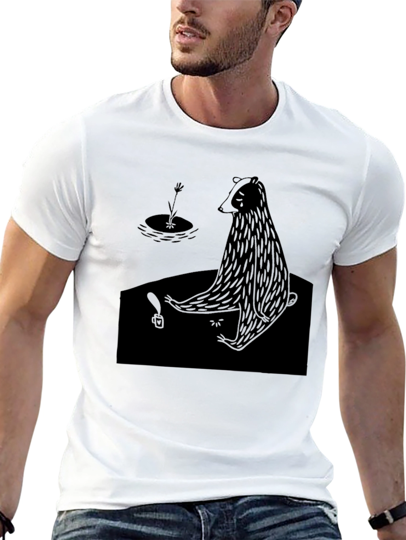 Black Bear Graphic Tee - Unisex Style