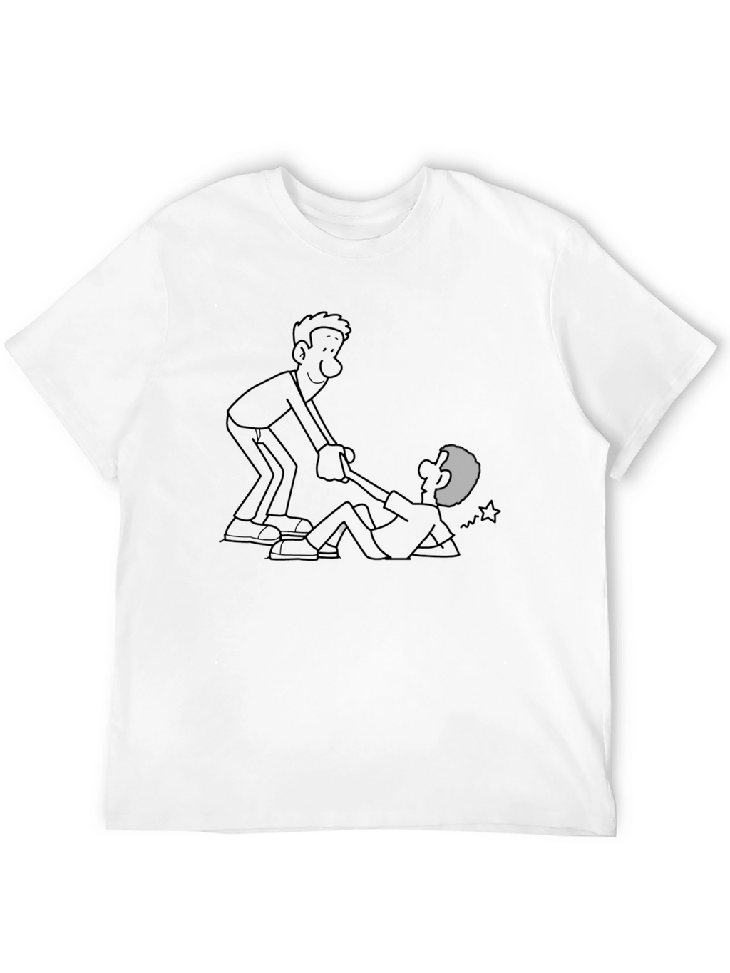 Helping Hand Graphic Tee - Black Cotton Blend