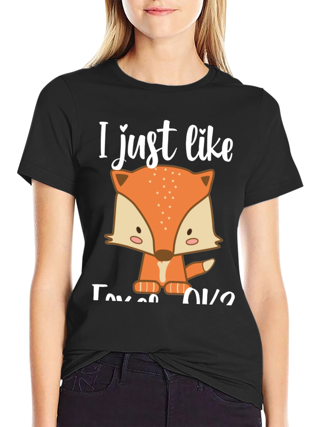 Cute Fox Graphic Tee - I Just Like Foxes OK?