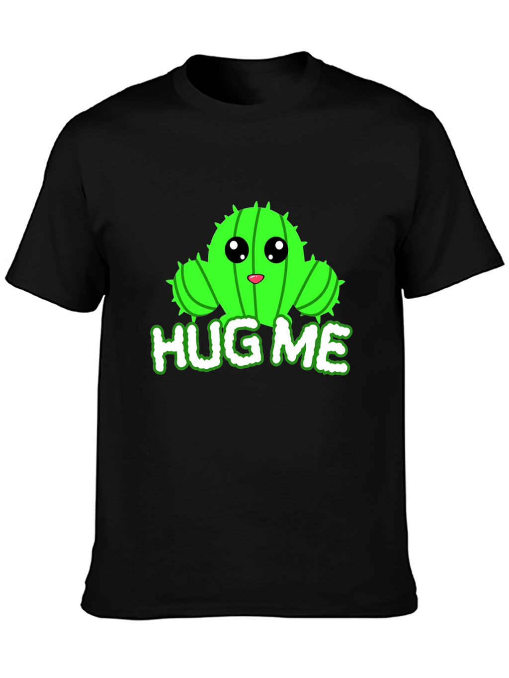 Cute Cactus Hug Me Graphic T-Shirt
