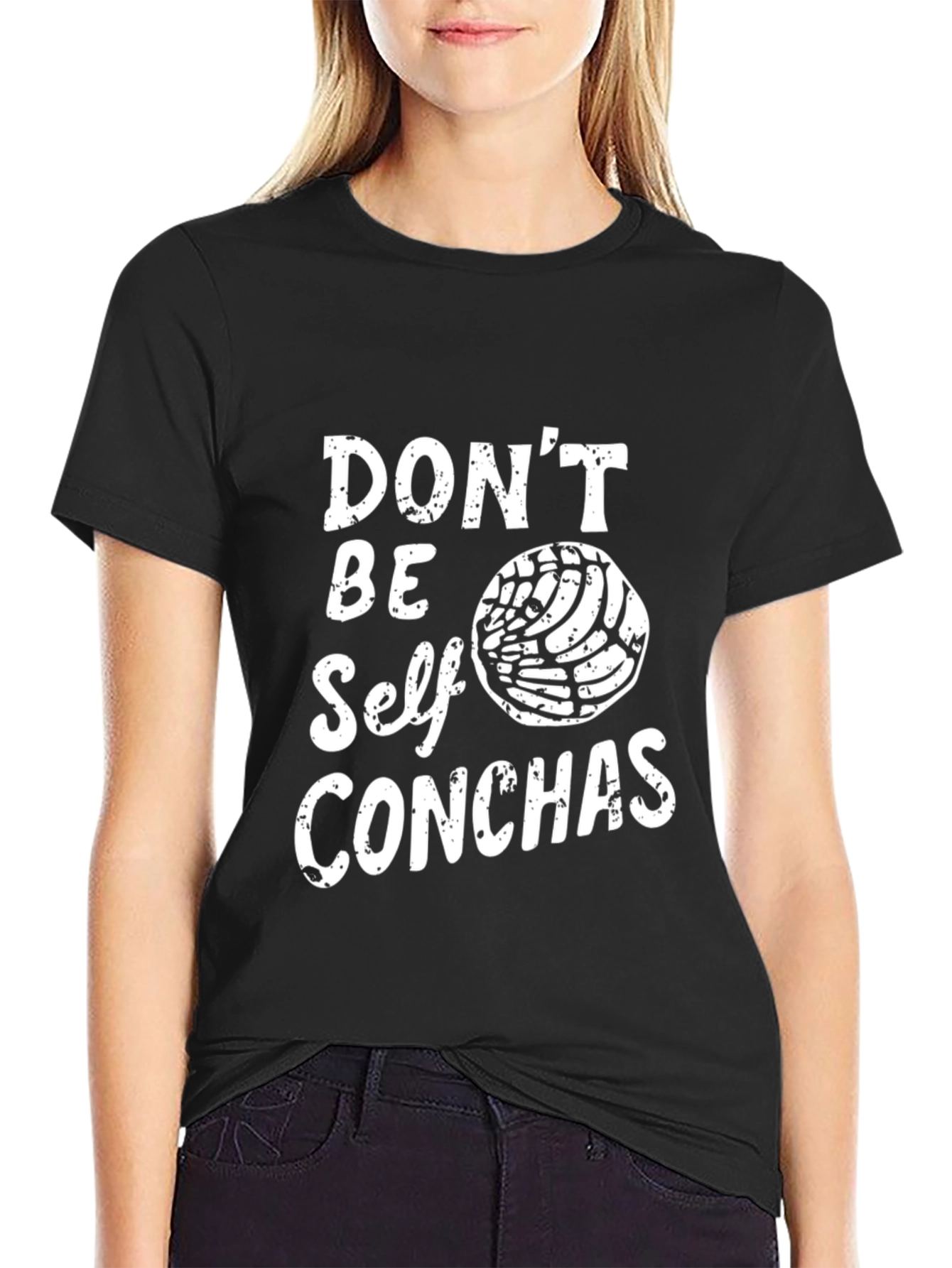 Dont Be Self Conchas T-Shirt Funny Mexican Bread Pun Tee