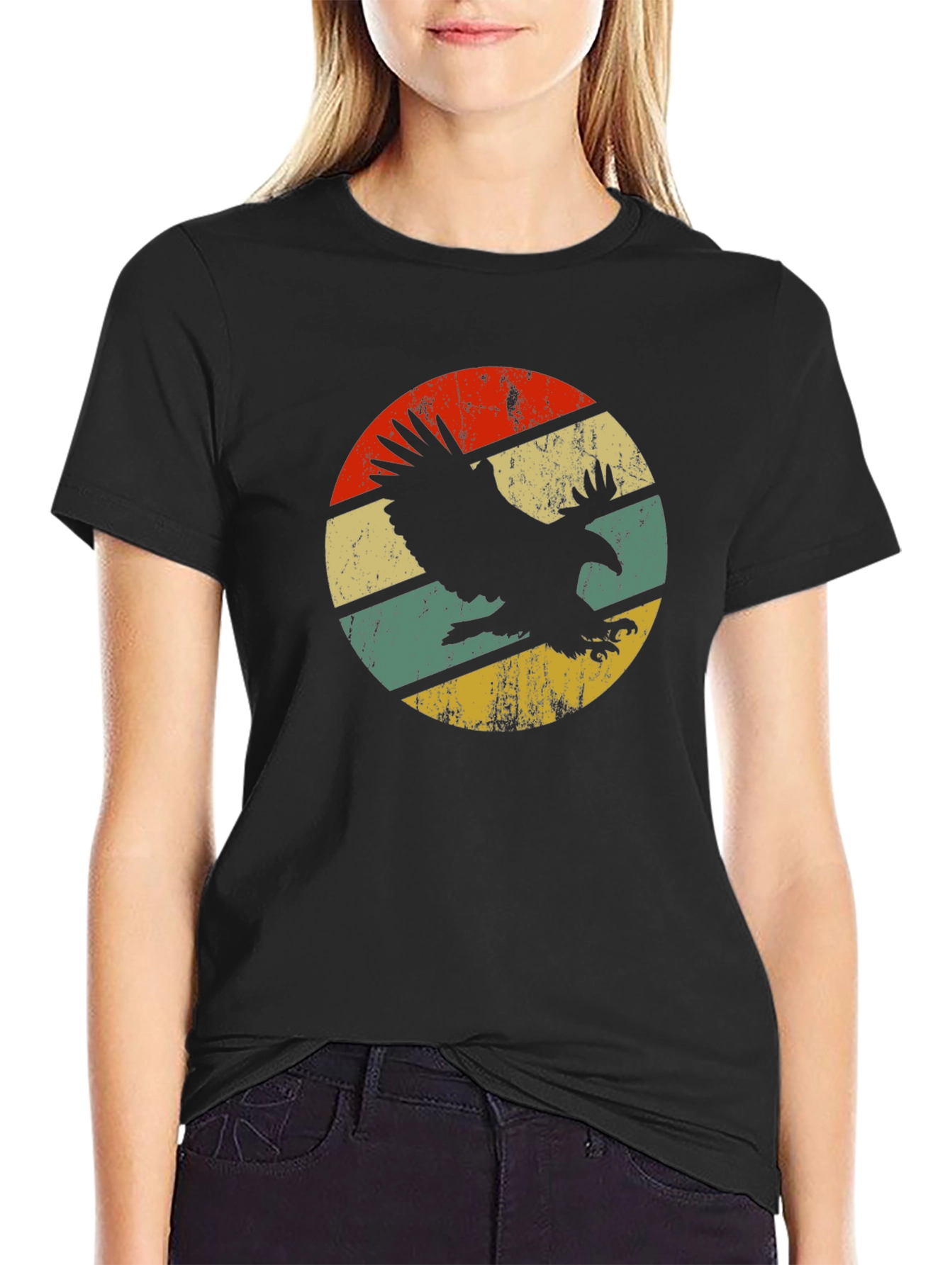 Retro Eagle T-Shirt - Vintage Style Bird Graphic Tee