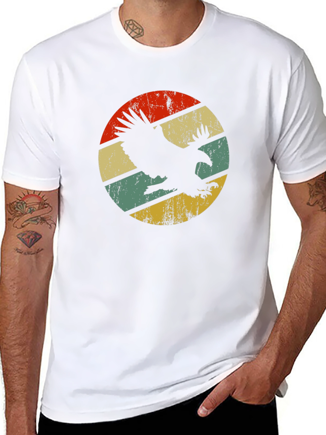 Retro Eagle T-Shirt - Vintage Style Bird Graphic Tee