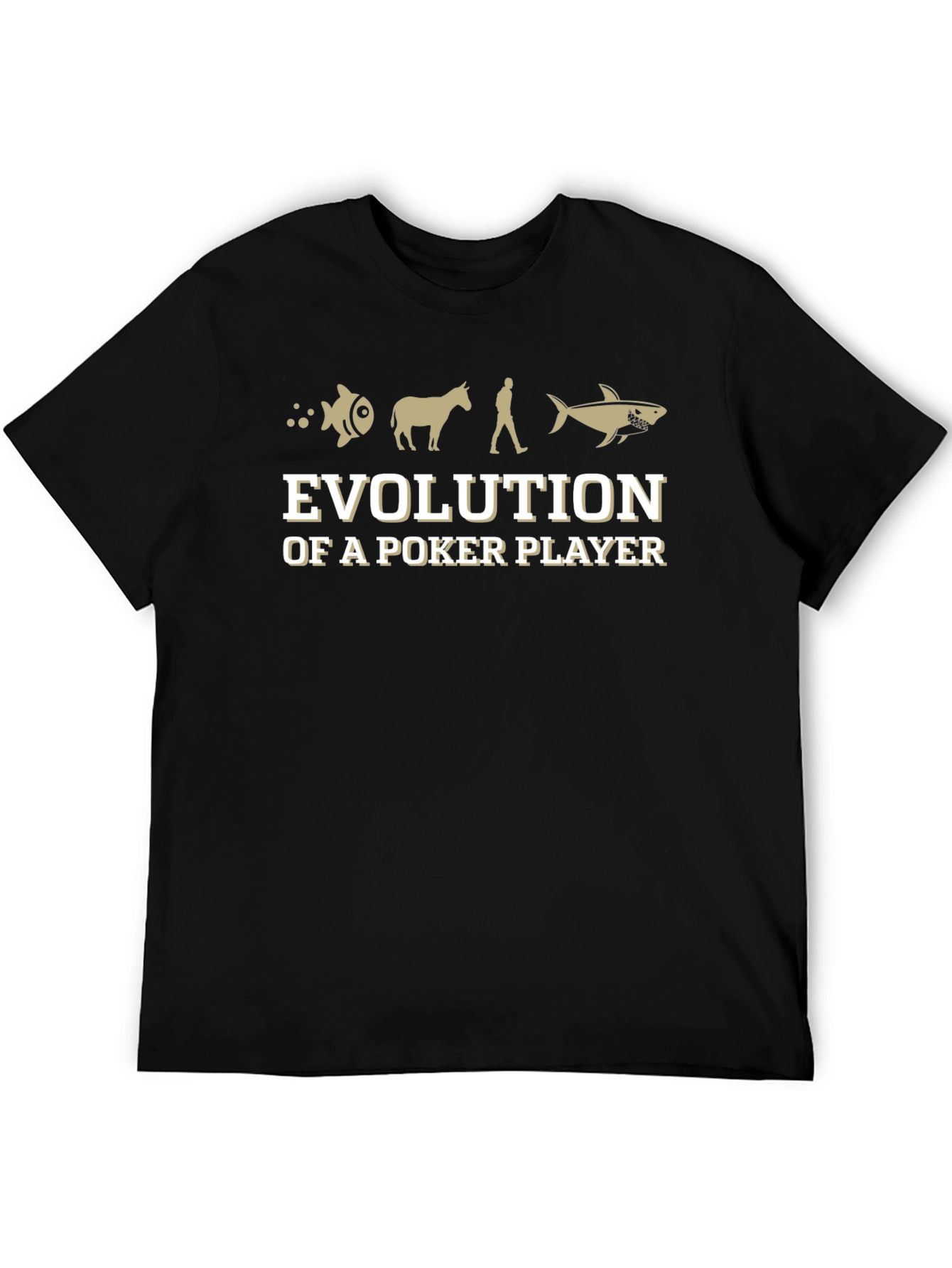 Evolution of a Poker Player Black T-Shirt