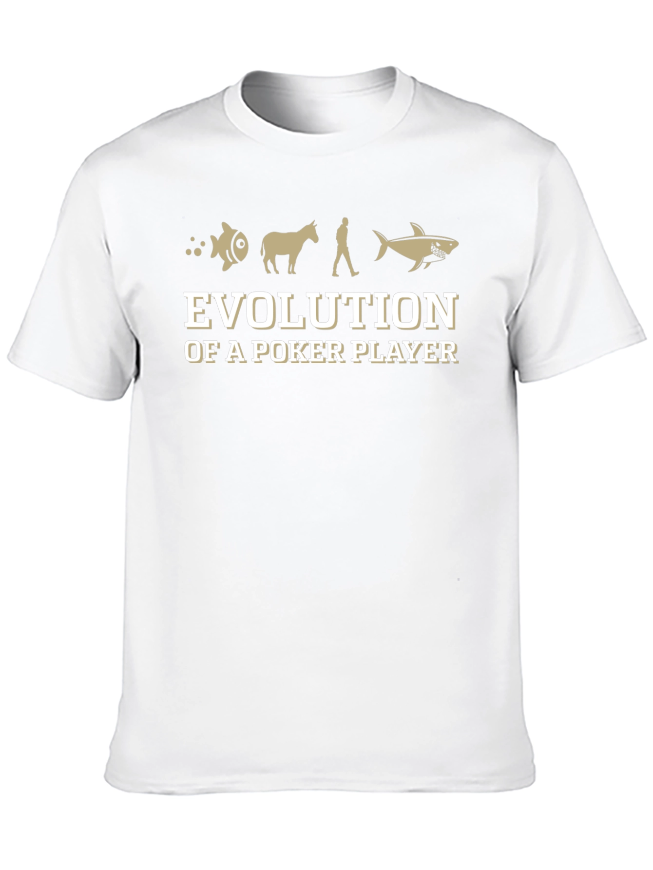 Evolution of a Poker Player Black T-Shirt