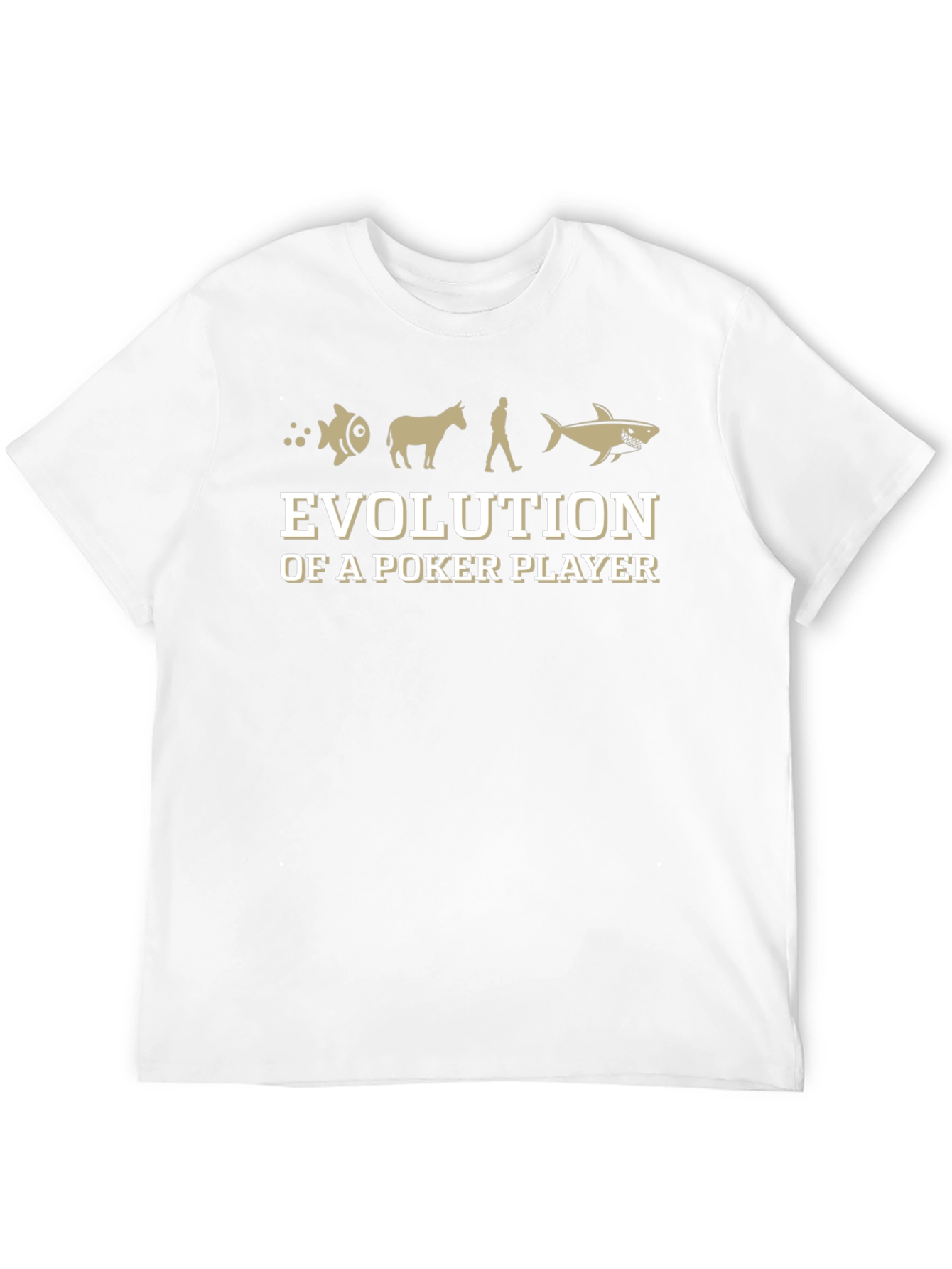 Evolution of a Poker Player Black T-Shirt