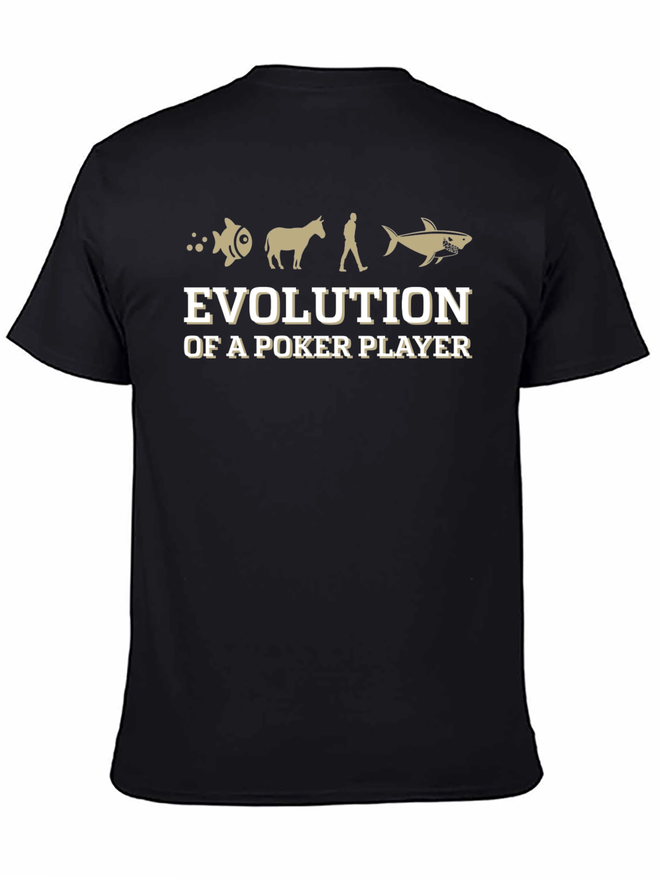 Evolution of a Poker Player Black T-Shirt