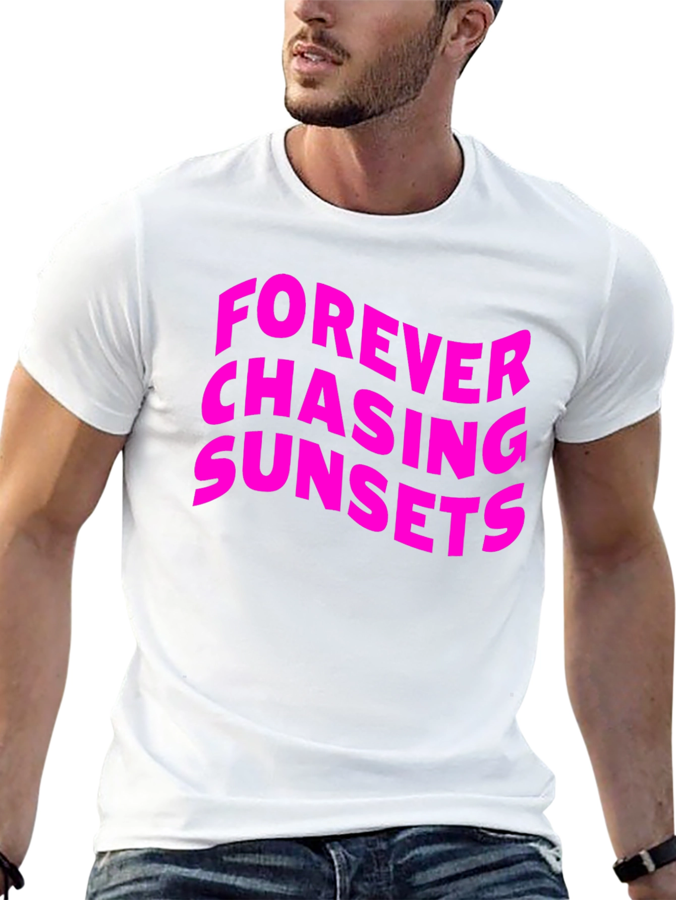 Forever Chasing Sunsets Graphic Tee - Black