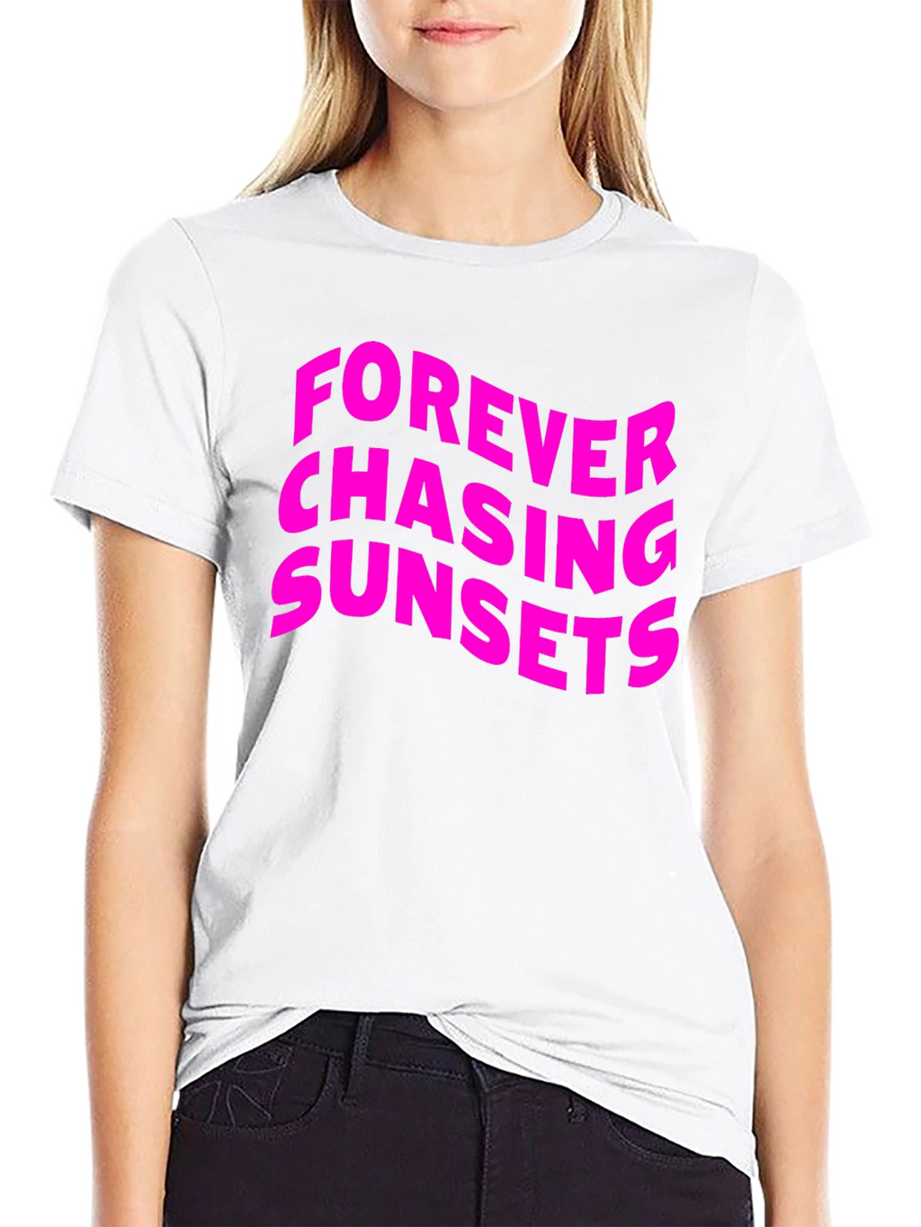 Forever Chasing Sunsets Graphic Tee - Black